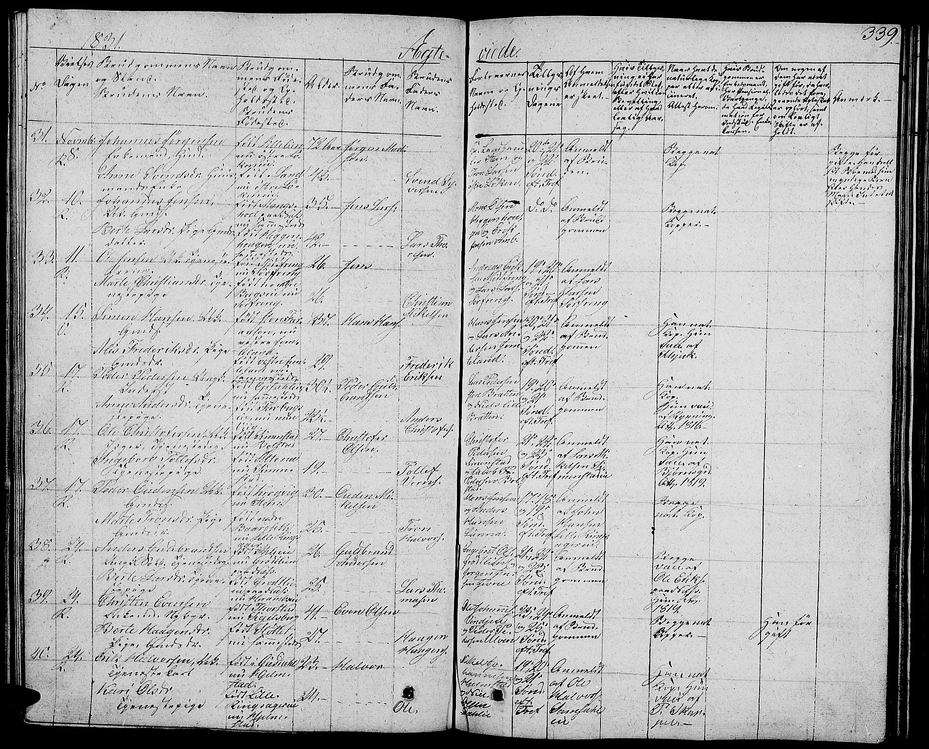 Ringsaker prestekontor, AV/SAH-PREST-014/L/La/L0004: Parish register (copy) no. 4, 1827-1838, p. 339