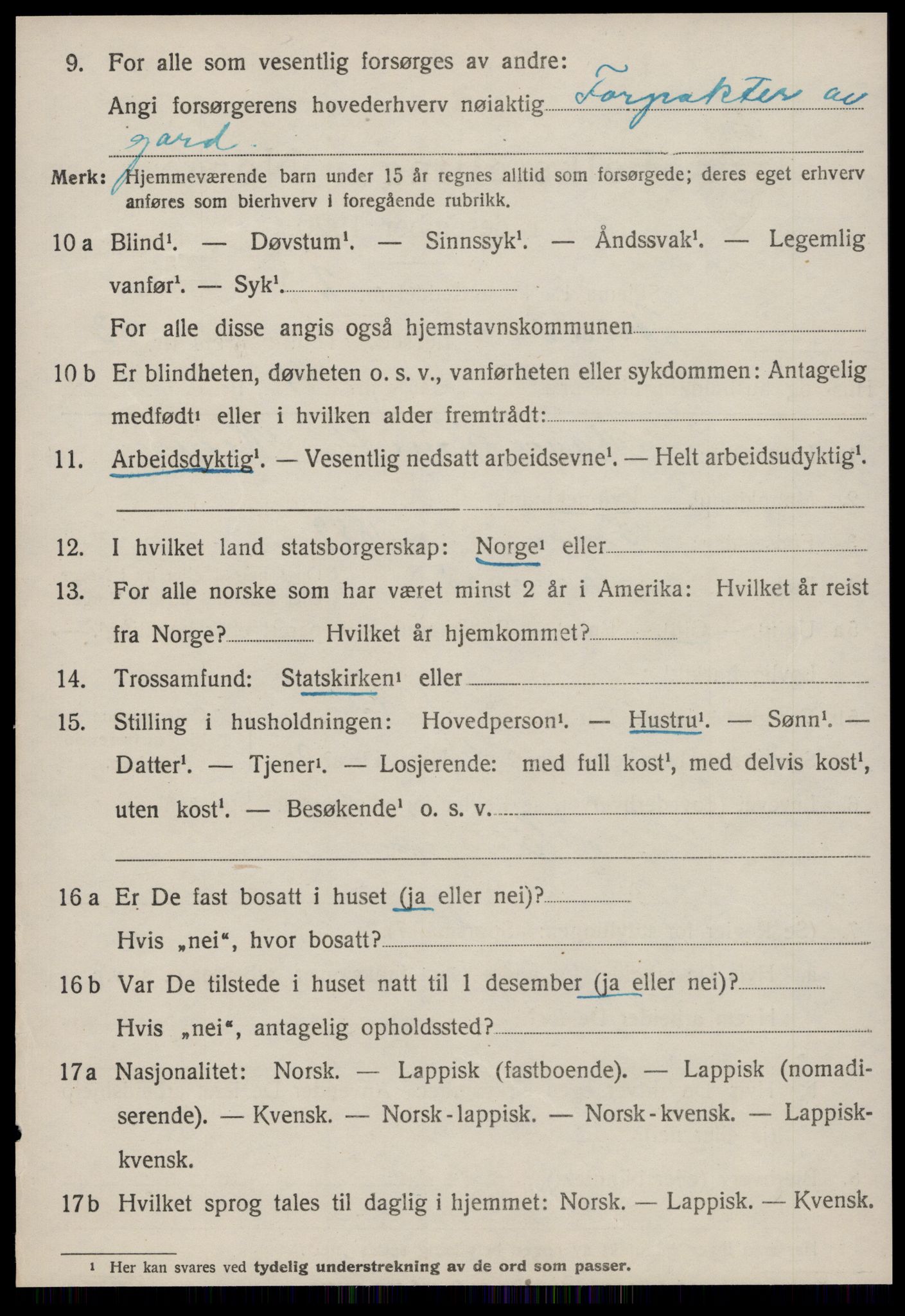 SAT, 1920 census for Strinda, 1920, p. 26533