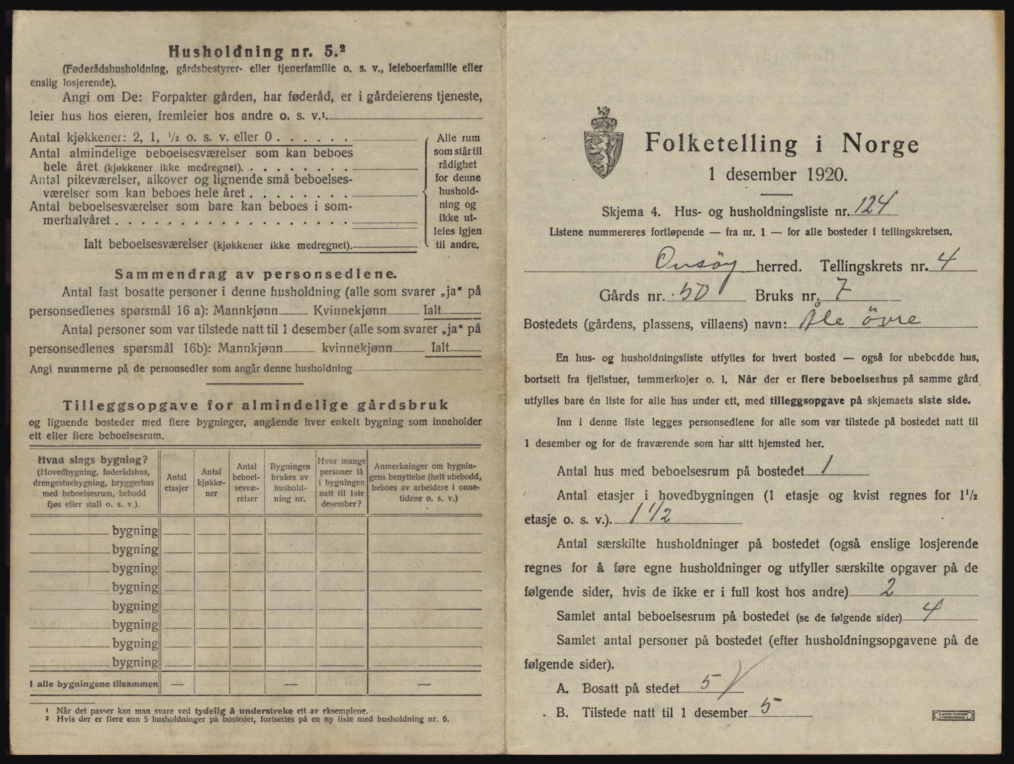 SAO, 1920 census for Onsøy, 1920, p. 670