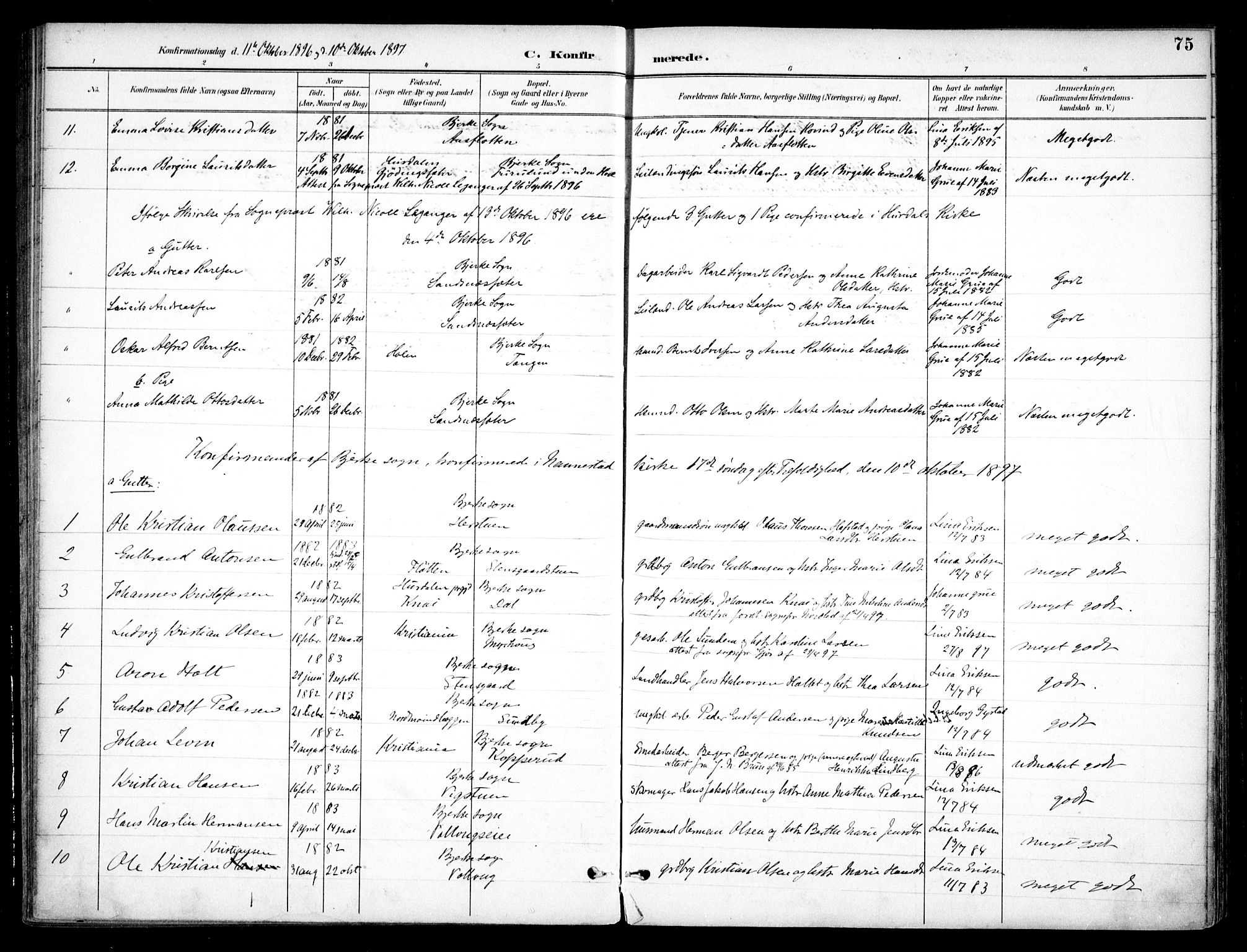 Nannestad prestekontor Kirkebøker, SAO/A-10414a/F/Fc/L0002: Parish register (official) no. III 2, 1893-1907, p. 75
