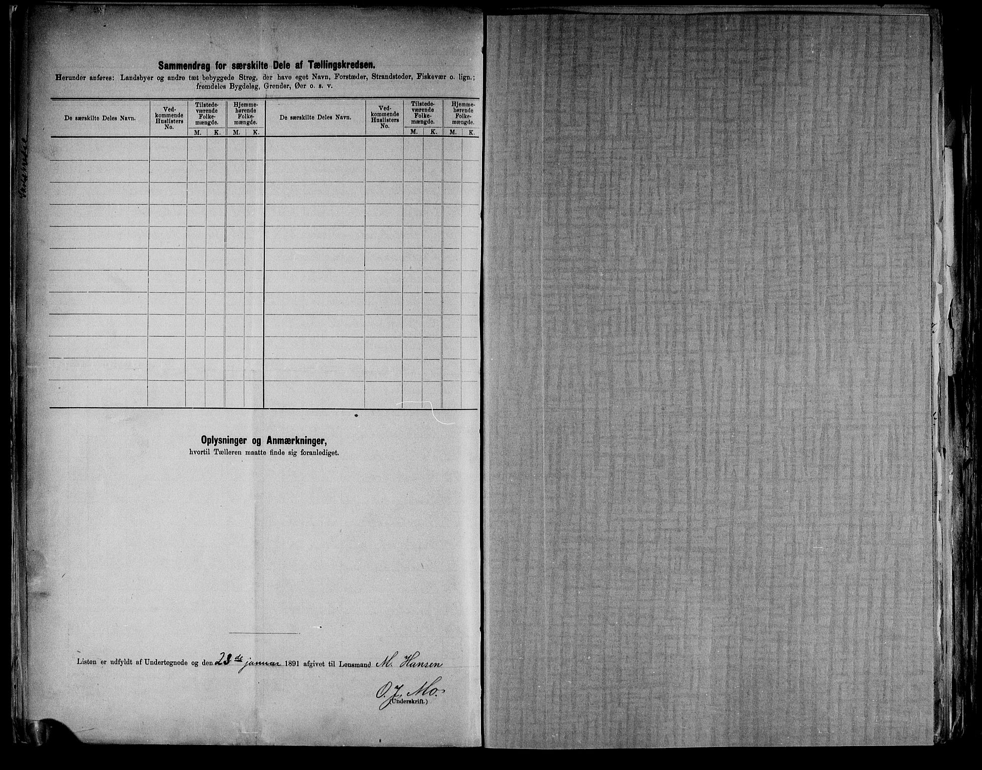 RA, 1891 census for 0422 Brandval, 1891, p. 20