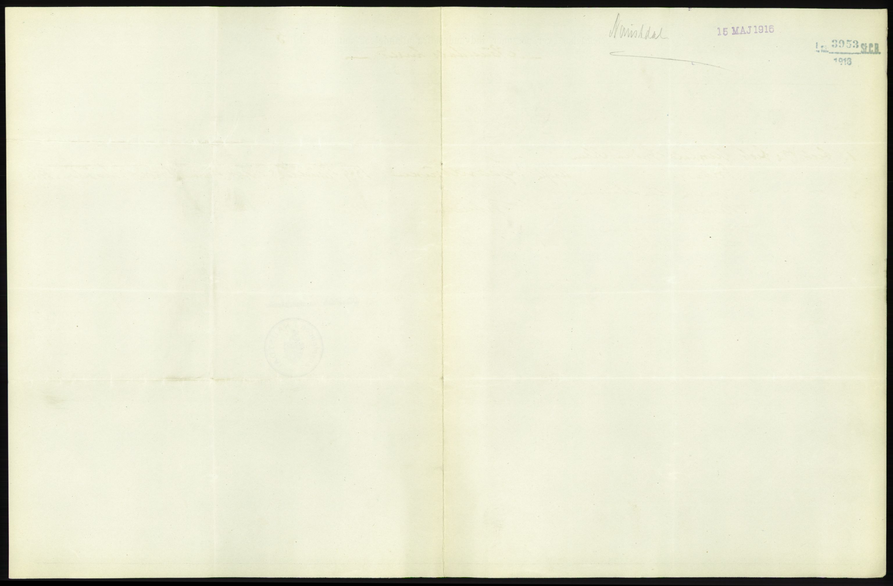 Statistisk sentralbyrå, Sosioøkonomiske emner, Folketellinger, boliger og boforhold, AV/RA-S-2231/F/Fa/L0001: Innvandring. Navn/fylkesvis, 1915, p. 461