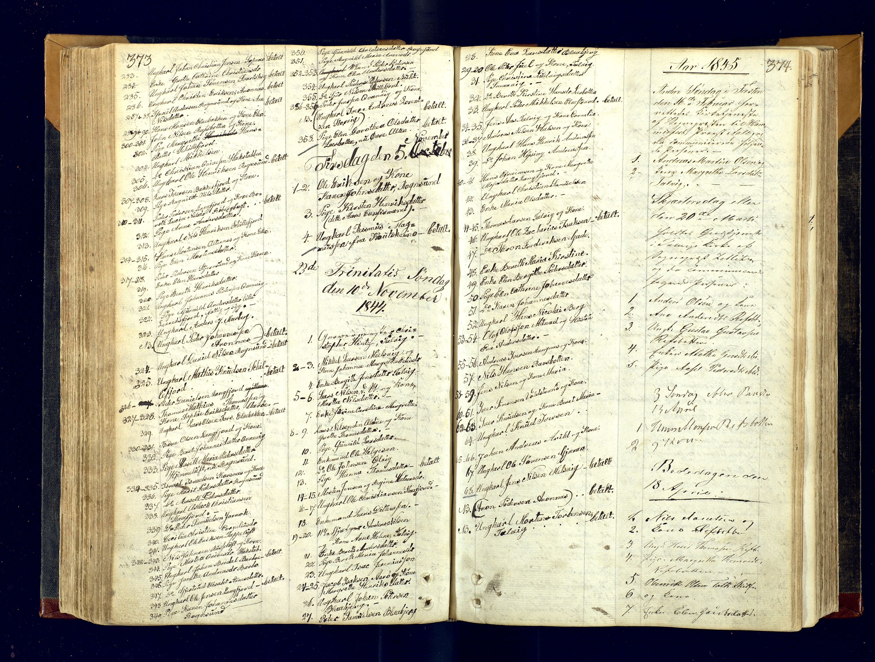 Talvik sokneprestkontor, SATØ/S-1337/H/Ha/L0007kirke: Parish register (official) no. 7, 1813-1821, p. 373-374