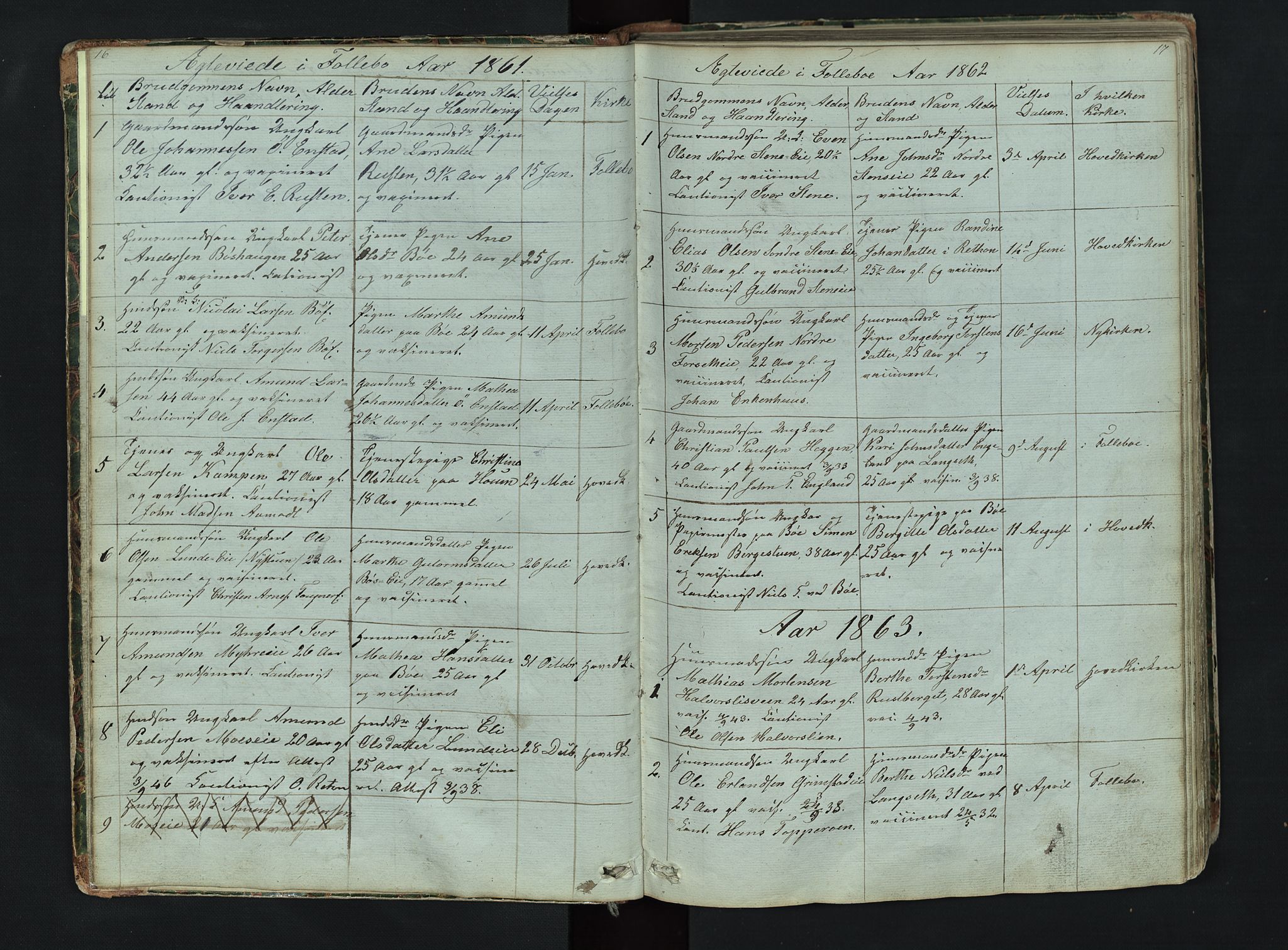 Gausdal prestekontor, SAH/PREST-090/H/Ha/Hab/L0006: Parish register (copy) no. 6, 1846-1893, p. 16-17