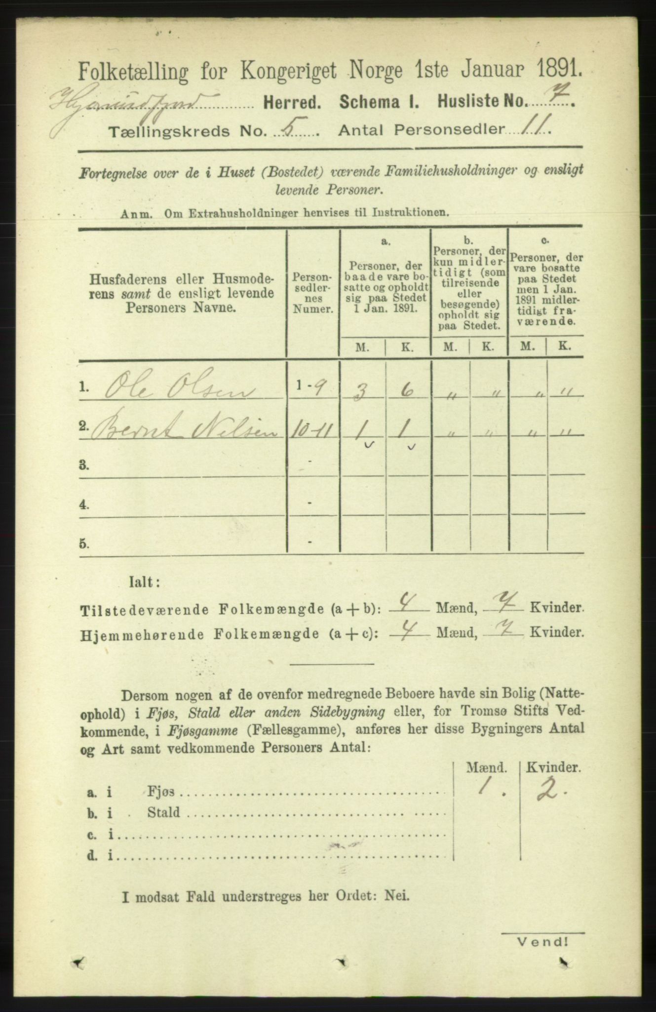 RA, 1891 census for 1522 Hjørundfjord, 1891, p. 863