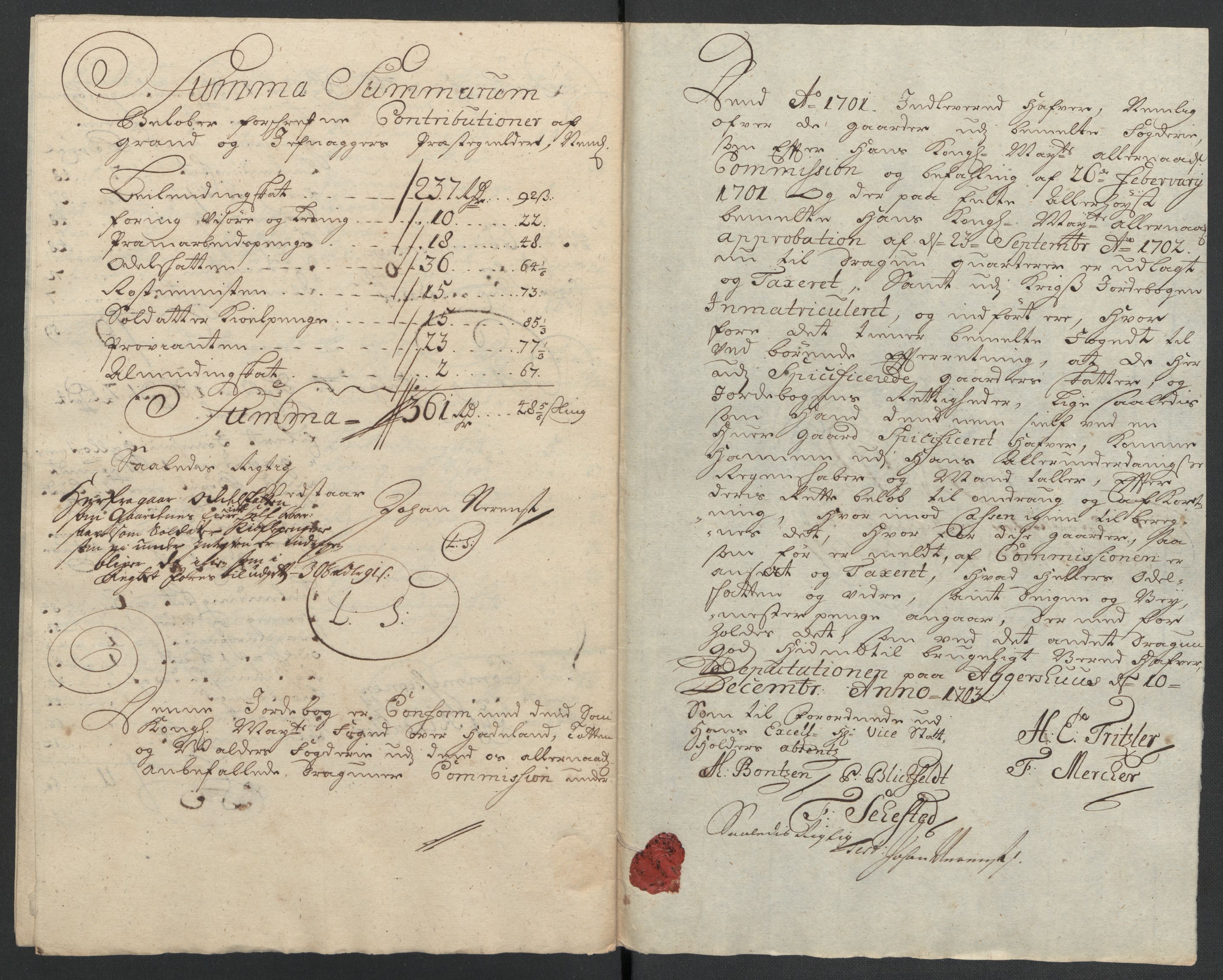 Rentekammeret inntil 1814, Reviderte regnskaper, Fogderegnskap, RA/EA-4092/R18/L1305: Fogderegnskap Hadeland, Toten og Valdres, 1707-1708, p. 292