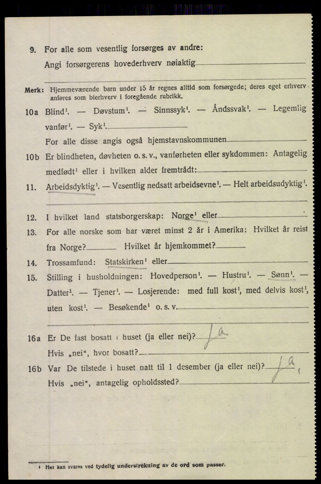 SAK, 1920 census for Øyestad, 1920, p. 9401