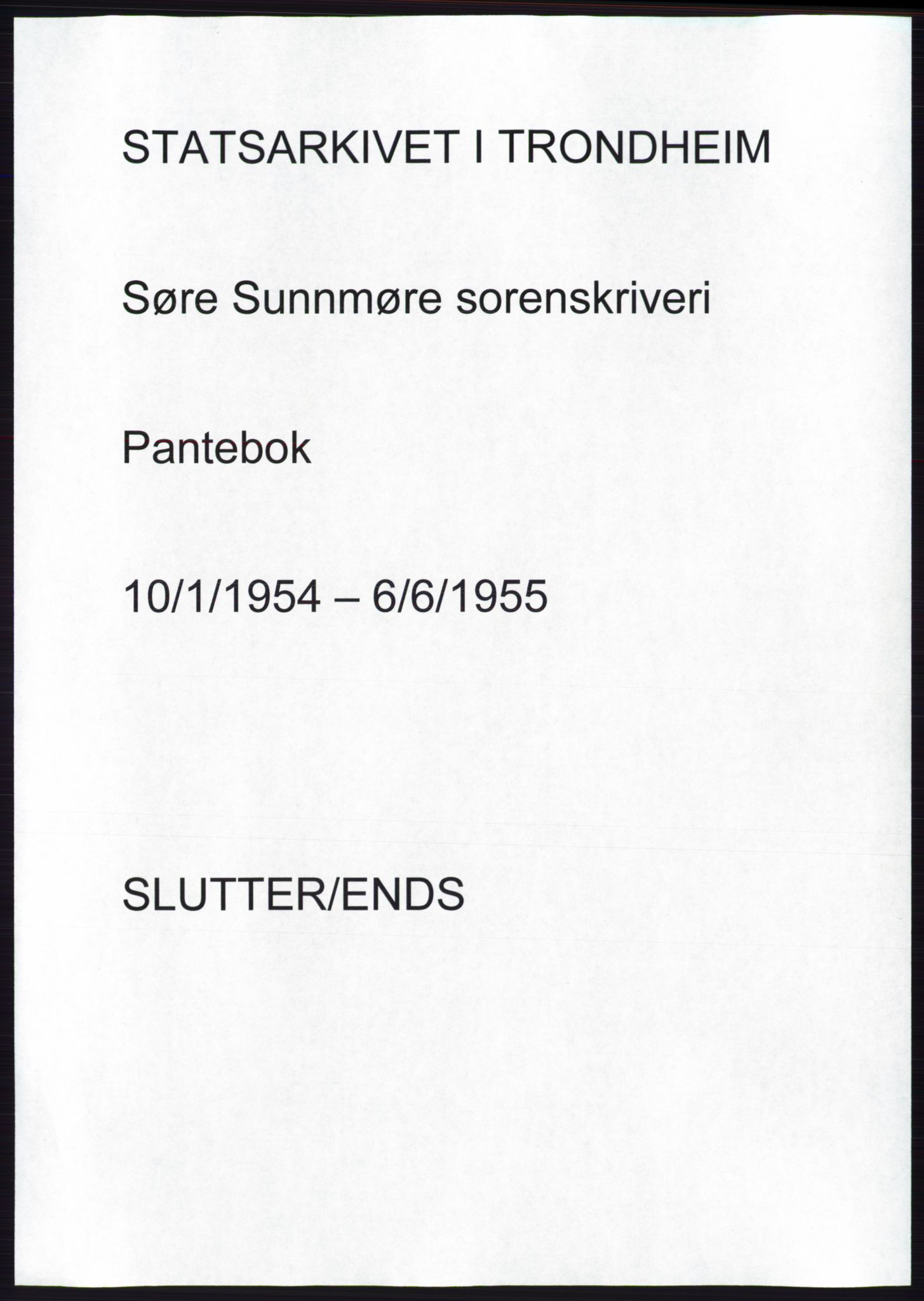 Søre Sunnmøre sorenskriveri, AV/SAT-A-4122/1/2/2C/L0126: Mortgage book no. 14B, 1954-1955