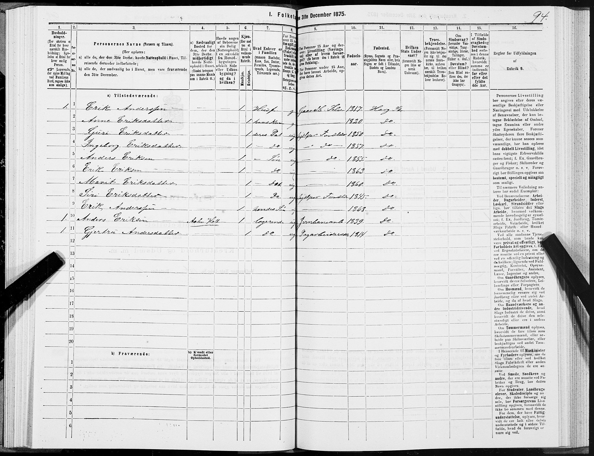 SAT, 1875 census for 1648P Støren, 1875, p. 4094