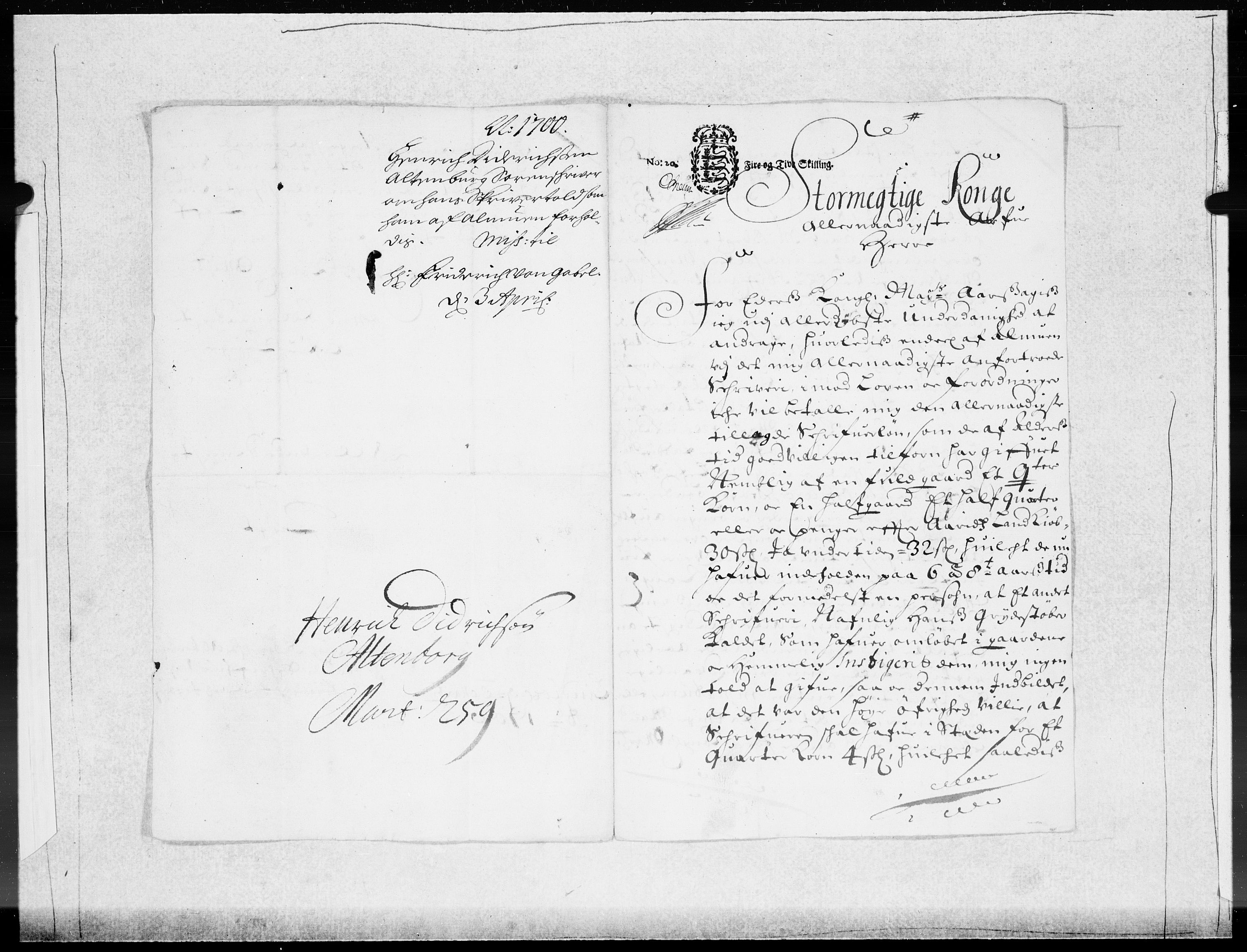 Danske Kanselli 1572-1799, AV/RA-EA-3023/F/Fc/Fcc/Fcca/L0050: Norske innlegg 1572-1799, 1700, p. 137