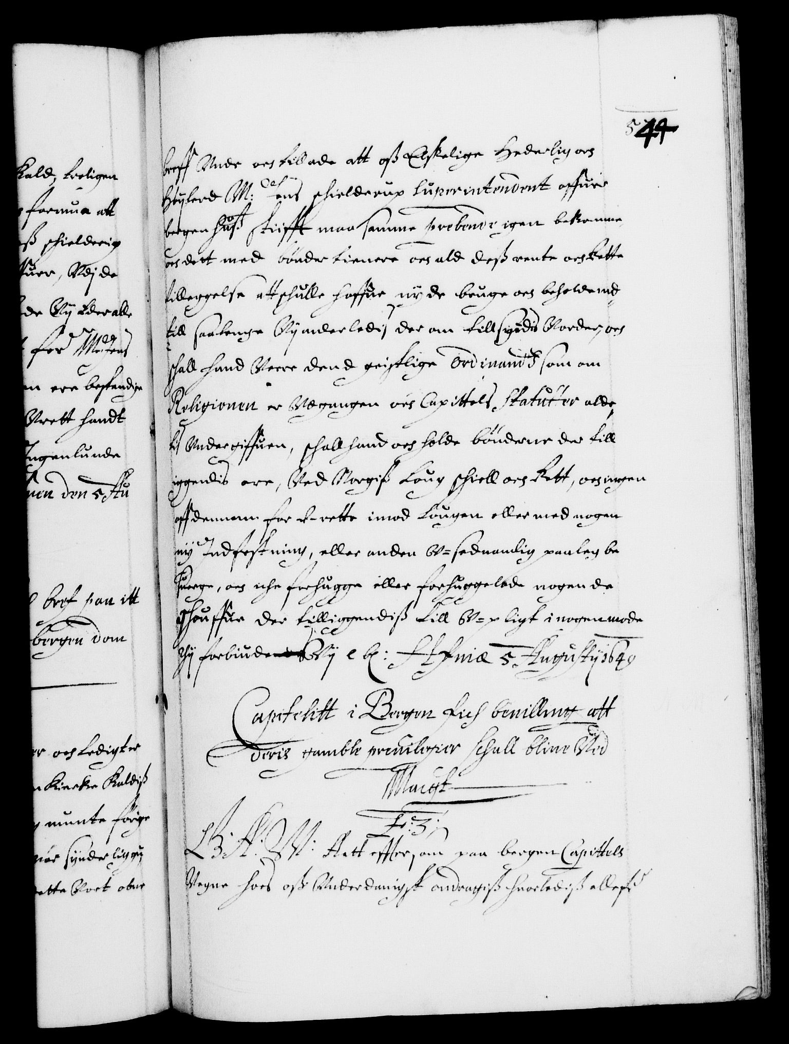 Danske Kanselli 1572-1799, RA/EA-3023/F/Fc/Fca/Fcaa/L0007: Norske registre (mikrofilm), 1648-1650, p. 544a