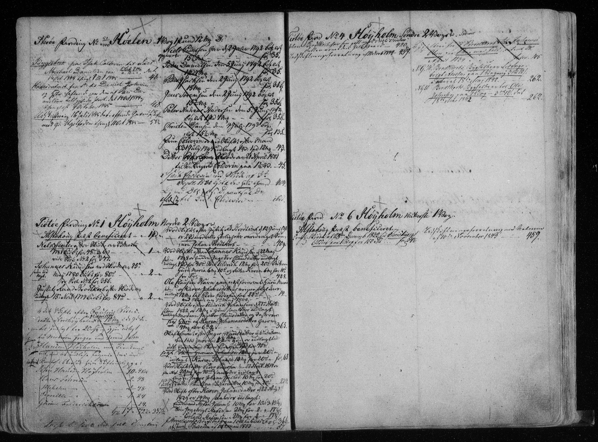 Helgeland sorenskriveri, SAT/A-0004/2/2A/L0004: Mortgage register no. 4, 1792-1845