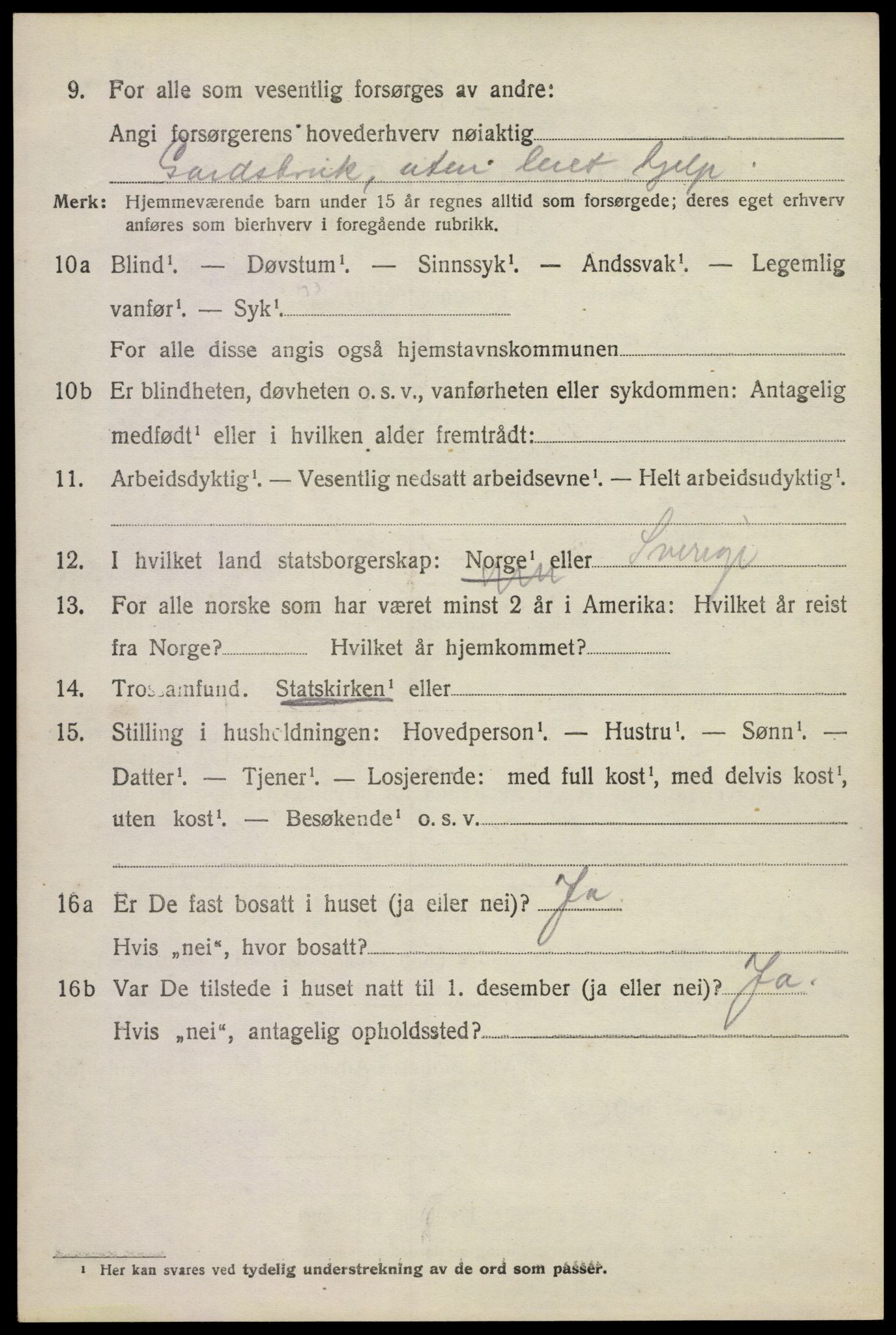 SAKO, 1920 census for Sem, 1920, p. 7098