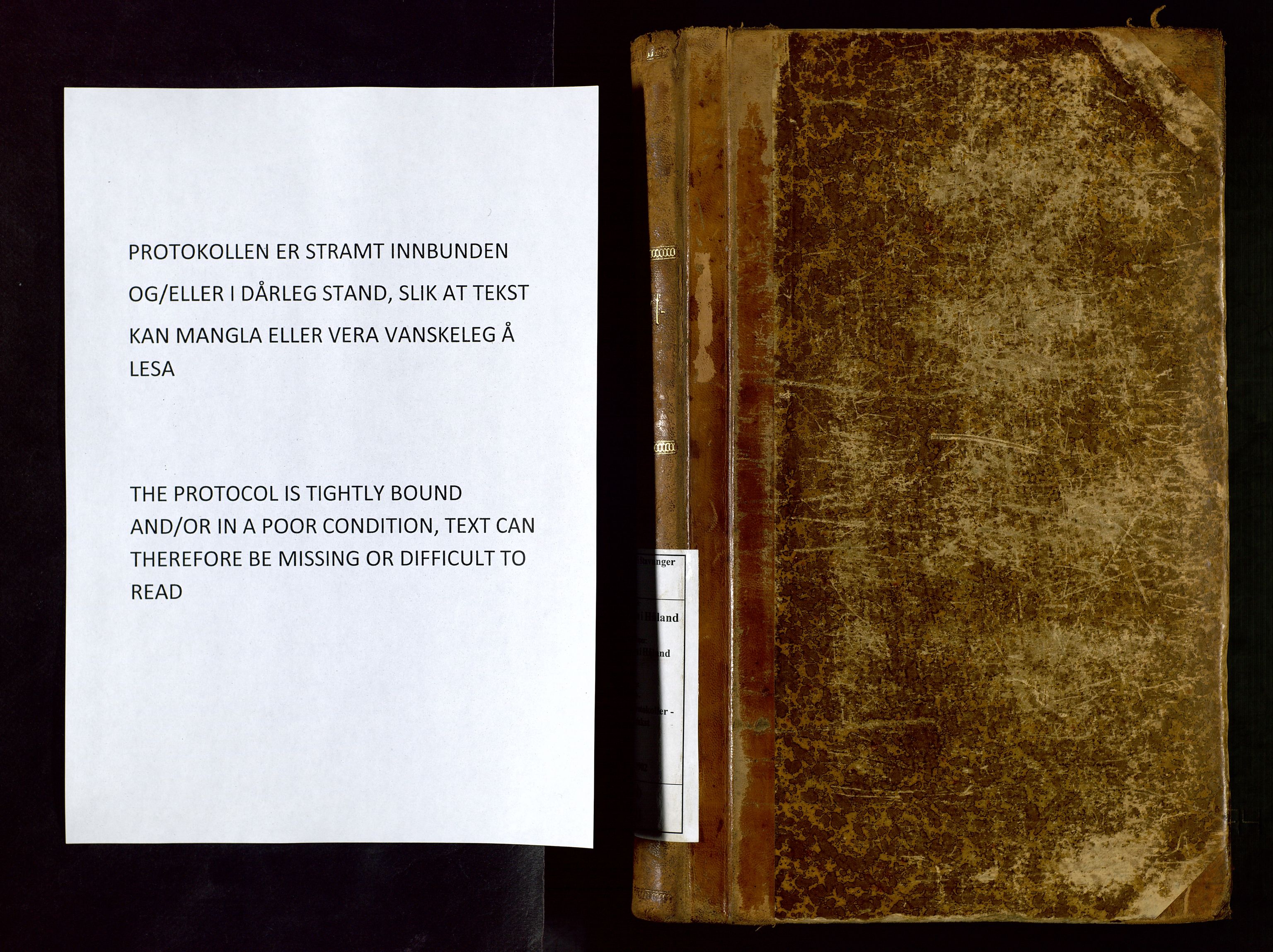 Håland lensmannskontor, SAST/A-100100/Gob/L0001: Branntakstprotokoll - skjematakst. Register i boken., 1894-1902