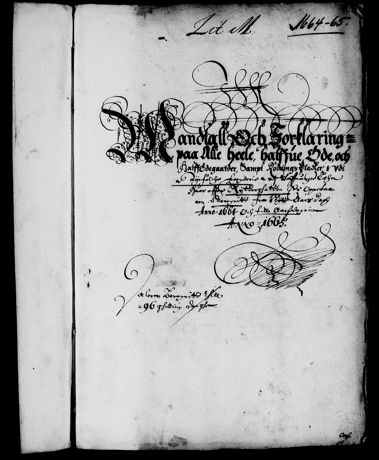 Rentekammeret inntil 1814, Reviderte regnskaper, Lensregnskaper, AV/RA-EA-5023/R/Rb/Rbs/L0048: Stavanger len, 1664