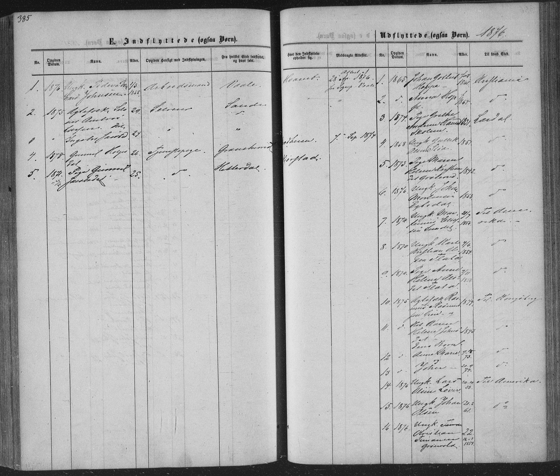 Sandsvær kirkebøker, AV/SAKO-A-244/F/Fa/L0007: Parish register (official) no. I 7, 1869-1877, p. 385