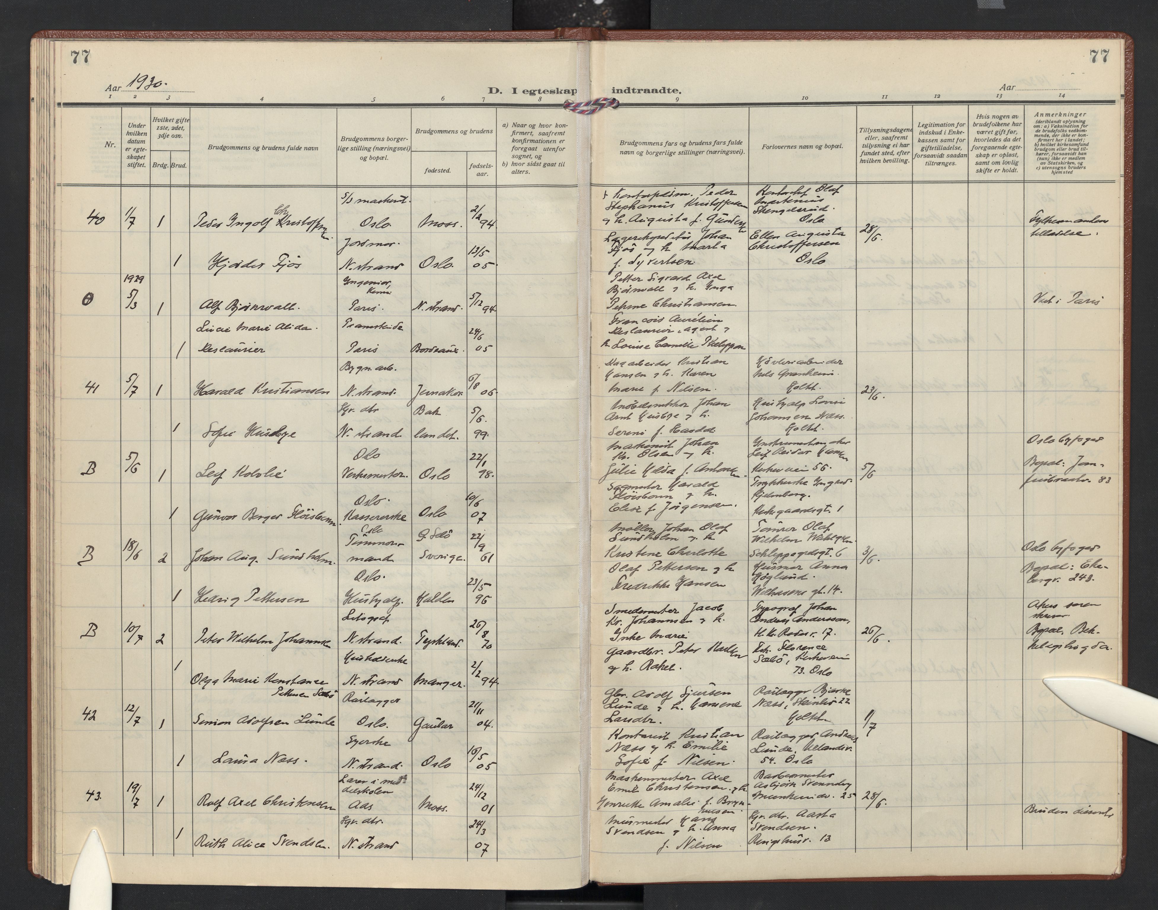 Nordstrand prestekontor Kirkebøker, AV/SAO-A-10362a/F/Fa/L0004: Parish register (official) no. 4, 1924-1930, p. 77