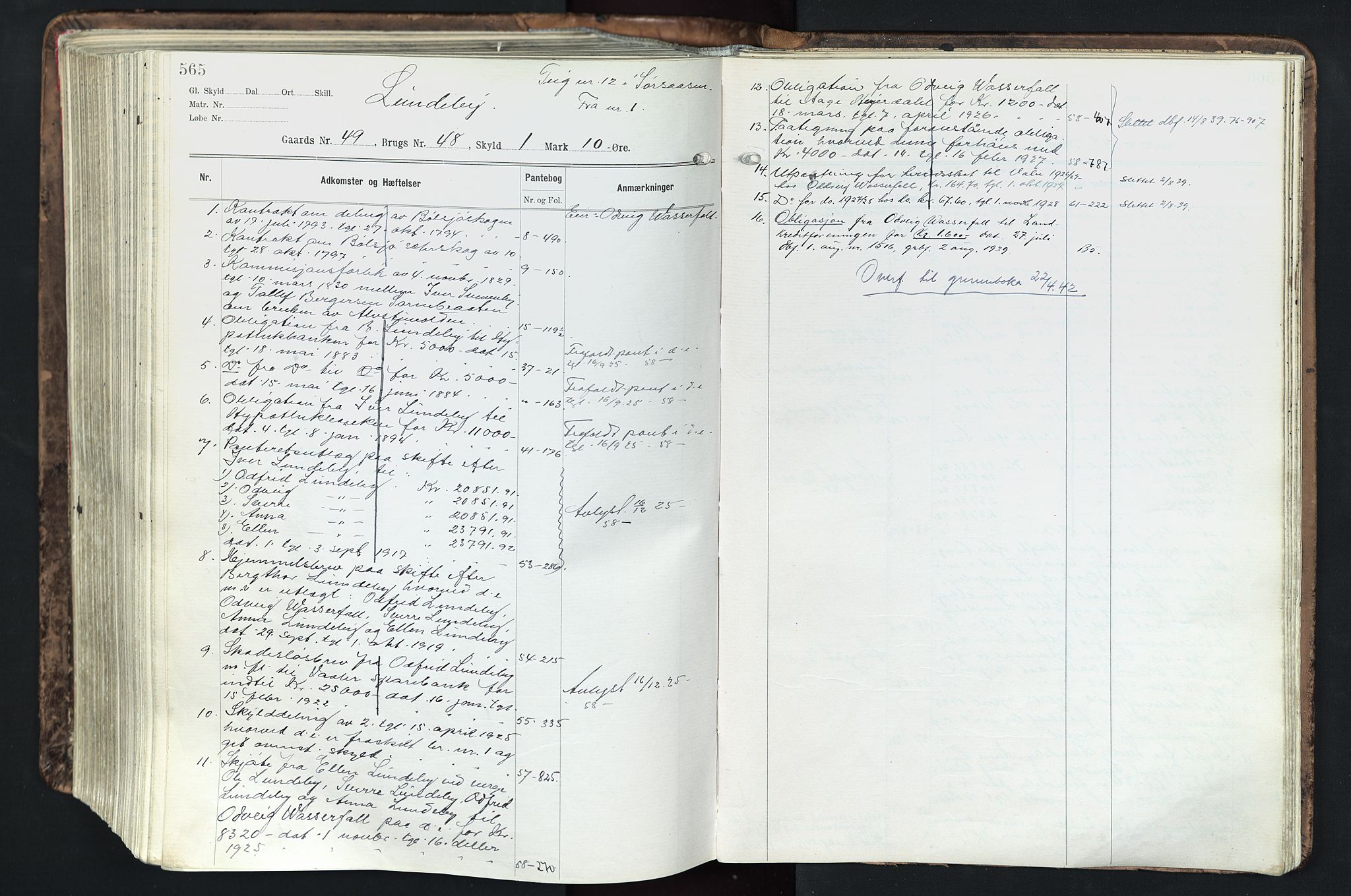 Solør tingrett, AV/SAH-TING-008/H/Ha/Hak/L0003: Mortgage register no. III, 1900-1935, p. 565