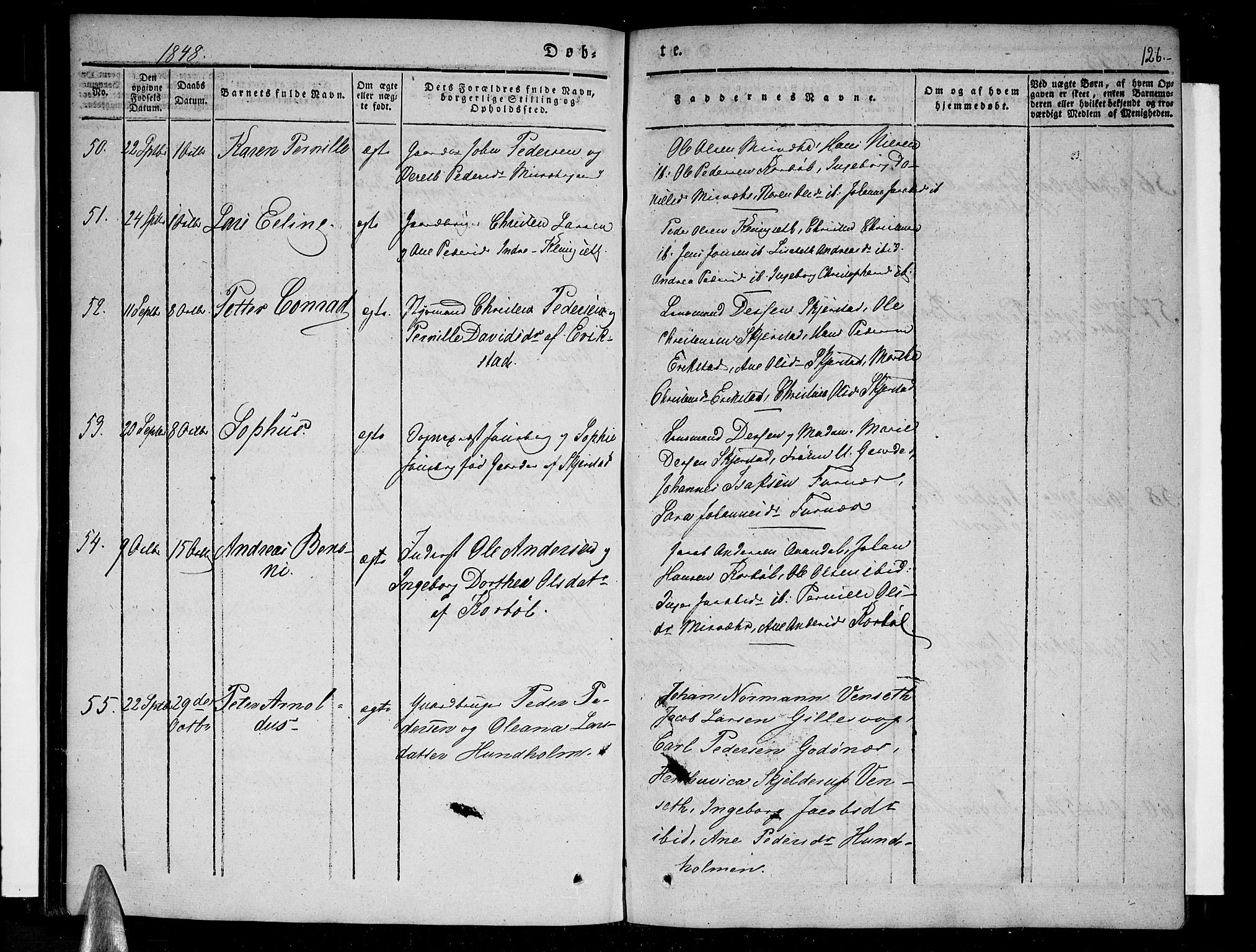 Ministerialprotokoller, klokkerbøker og fødselsregistre - Nordland, AV/SAT-A-1459/852/L0737: Parish register (official) no. 852A07, 1833-1849, p. 126