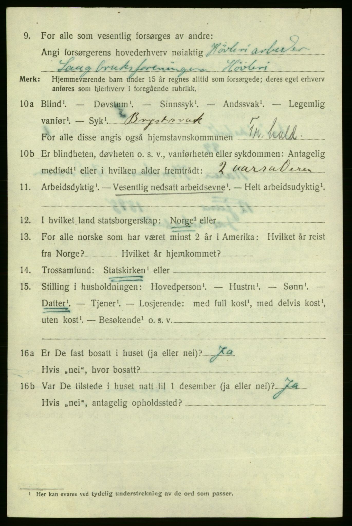 SAO, 1920 census for Fredrikshald, 1920, p. 8850