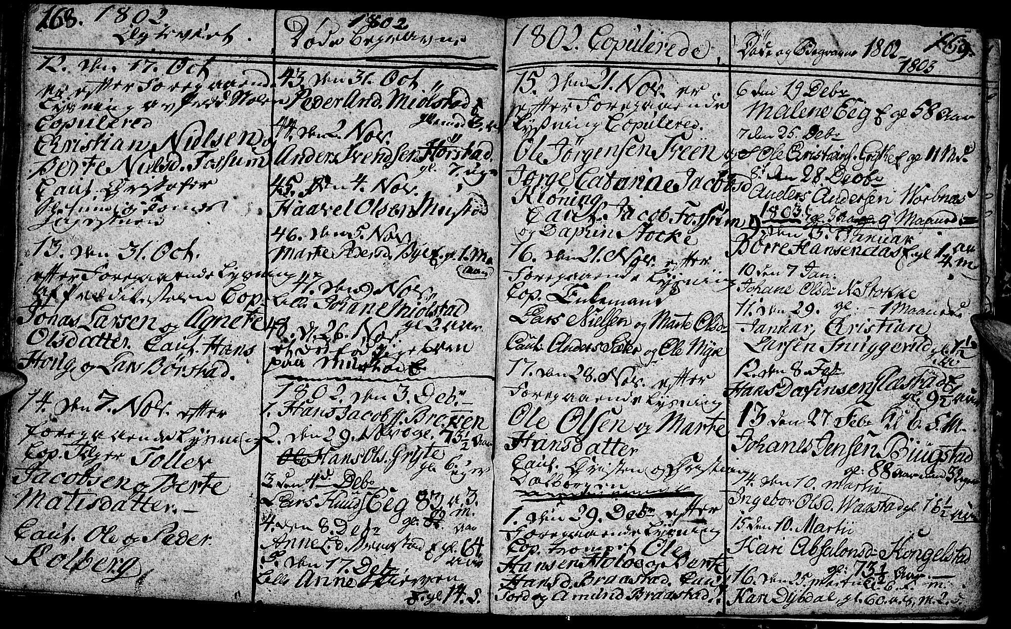 Vardal prestekontor, SAH/PREST-100/H/Ha/Hab/L0002: Parish register (copy) no. 2, 1790-1803, p. 168-169