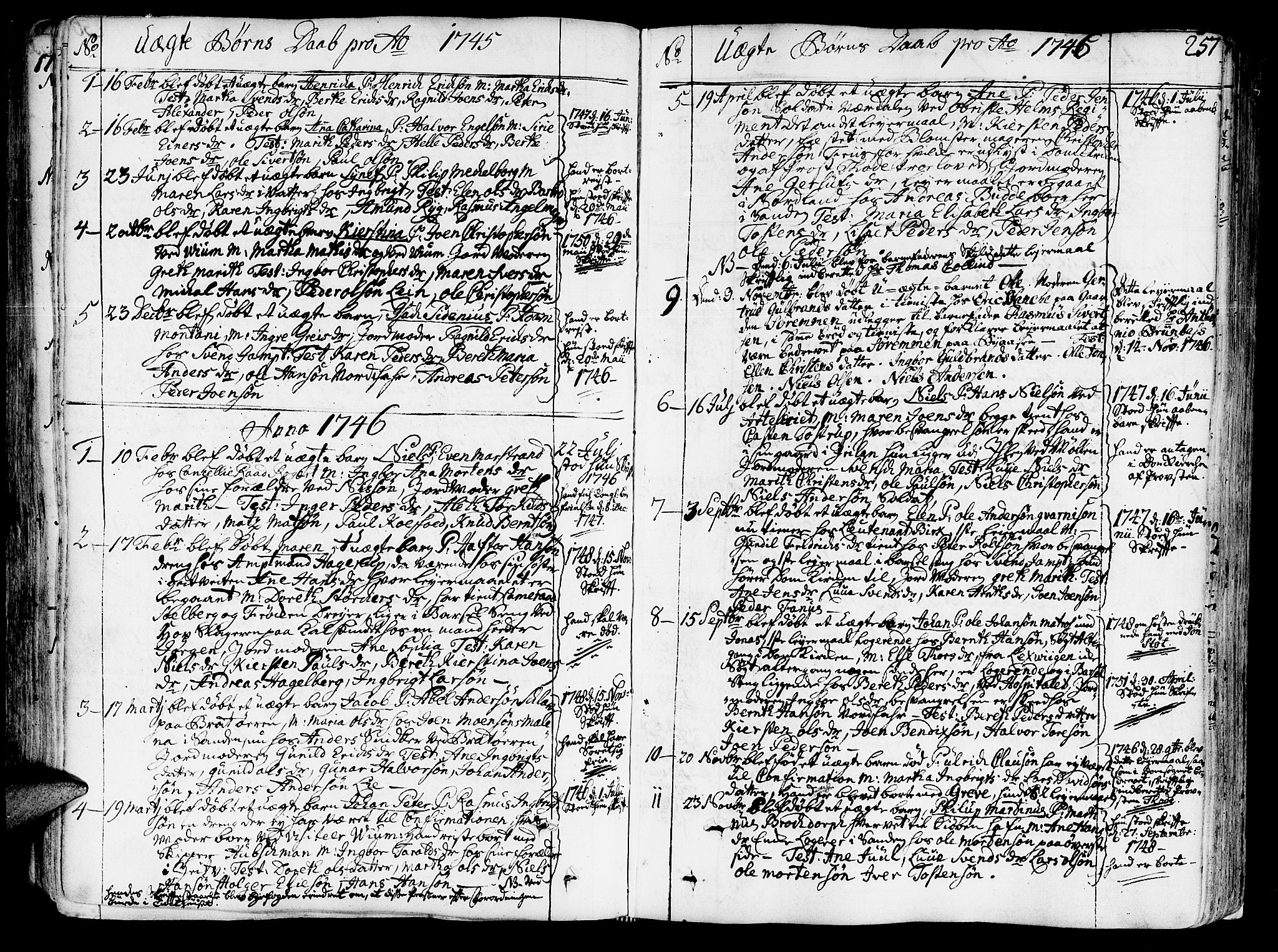 Ministerialprotokoller, klokkerbøker og fødselsregistre - Sør-Trøndelag, SAT/A-1456/602/L0103: Parish register (official) no. 602A01, 1732-1774, p. 257