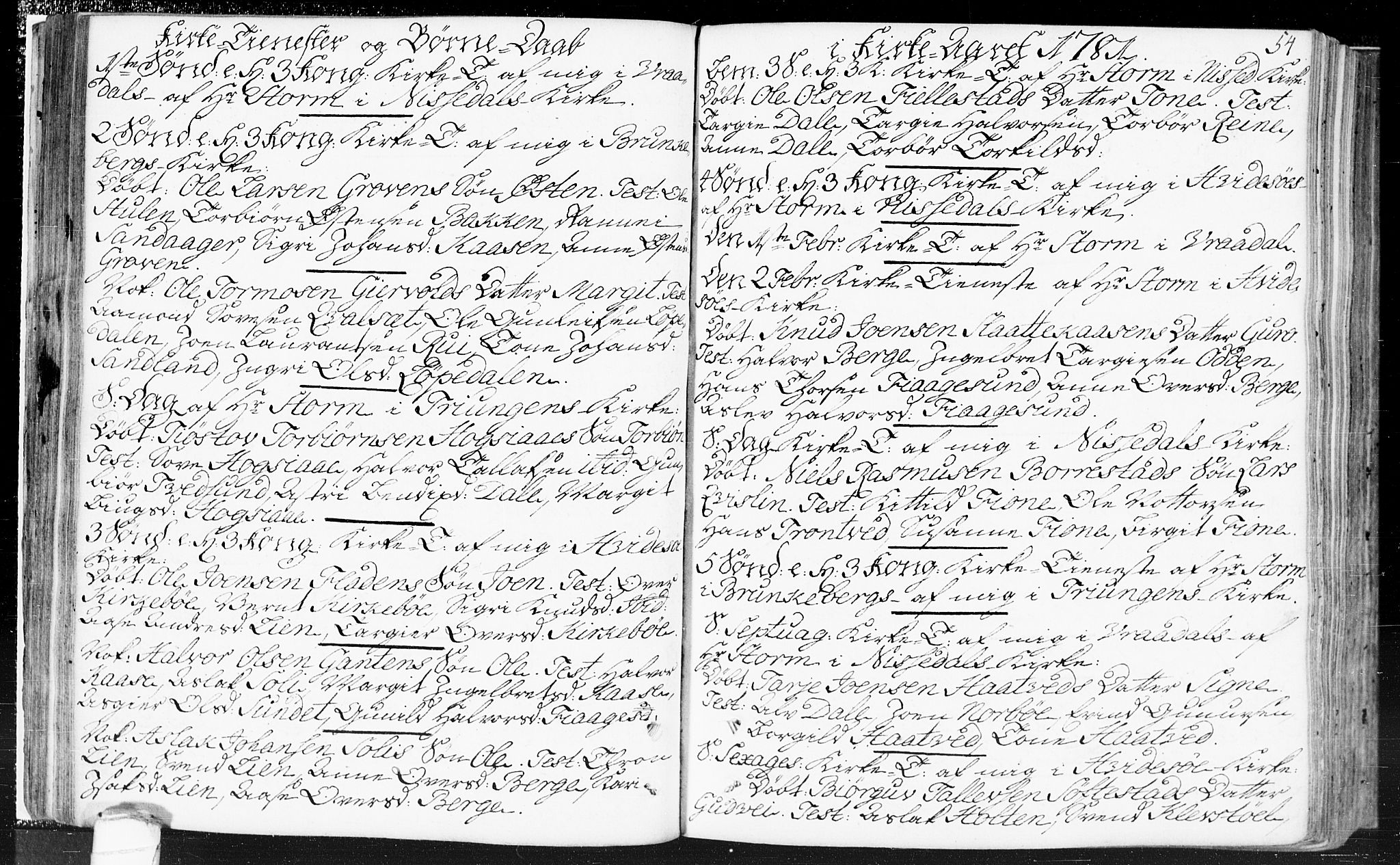 Kviteseid kirkebøker, SAKO/A-276/F/Fa/L0002: Parish register (official) no. I 2, 1773-1786, p. 54