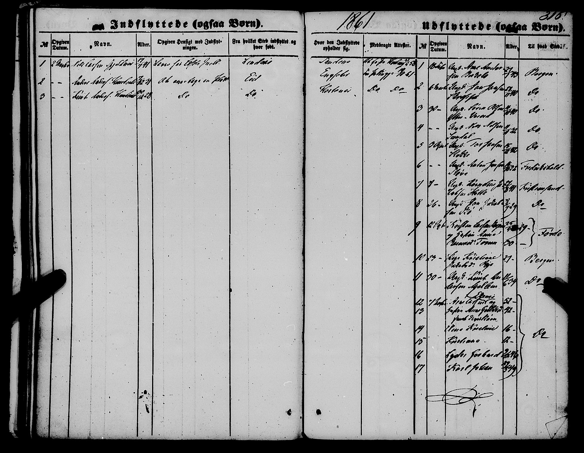 Gloppen sokneprestembete, SAB/A-80101/H/Haa/Haaa/L0009: Parish register (official) no. A 9, 1855-1870, p. 316