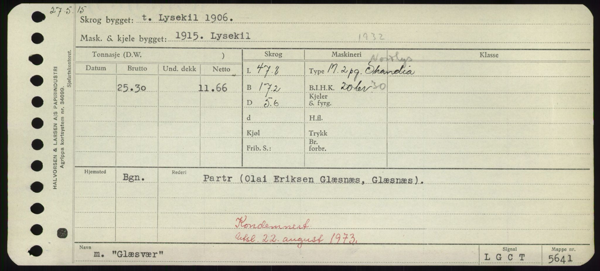 Sjøfartsdirektoratet med forløpere, Skipsmålingen, AV/RA-S-1627/H/Hd/L0012: Fartøy, G-Glø, p. 473