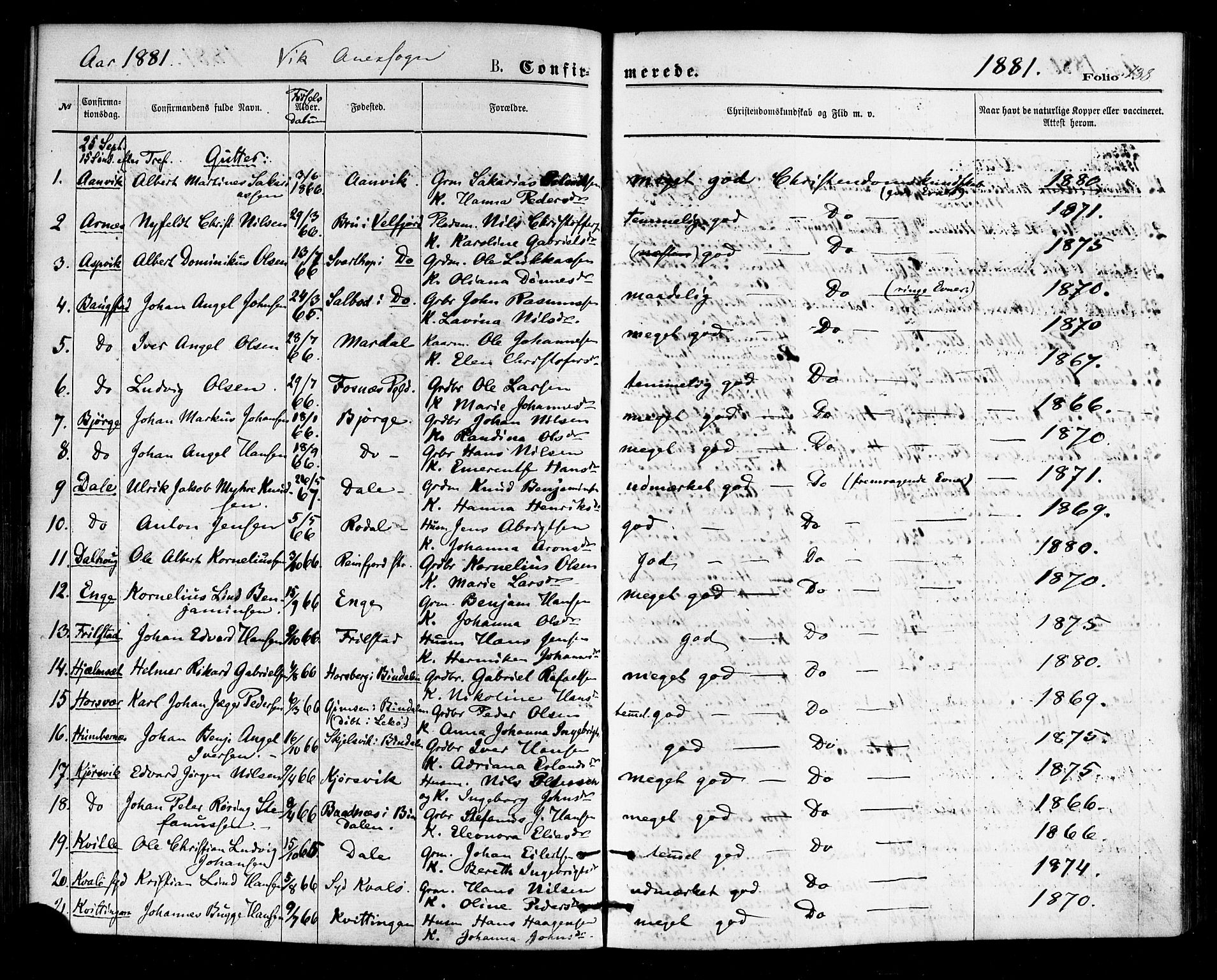 Ministerialprotokoller, klokkerbøker og fødselsregistre - Nordland, SAT/A-1459/812/L0177: Parish register (official) no. 812A06, 1875-1885, p. 138