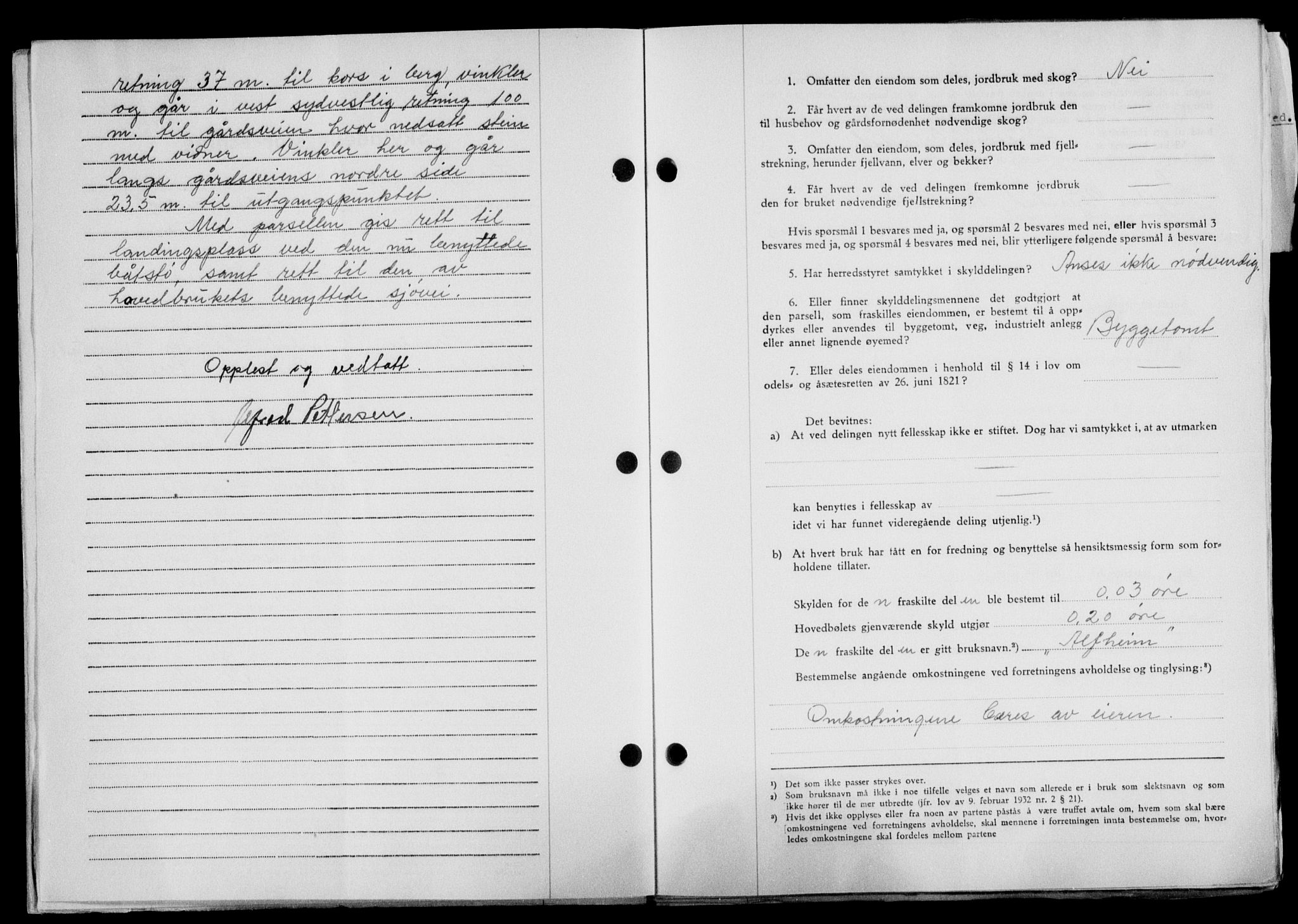 Lofoten sorenskriveri, SAT/A-0017/1/2/2C/L0024a: Mortgage book no. 24a, 1950-1950, Diary no: : 2971/1950
