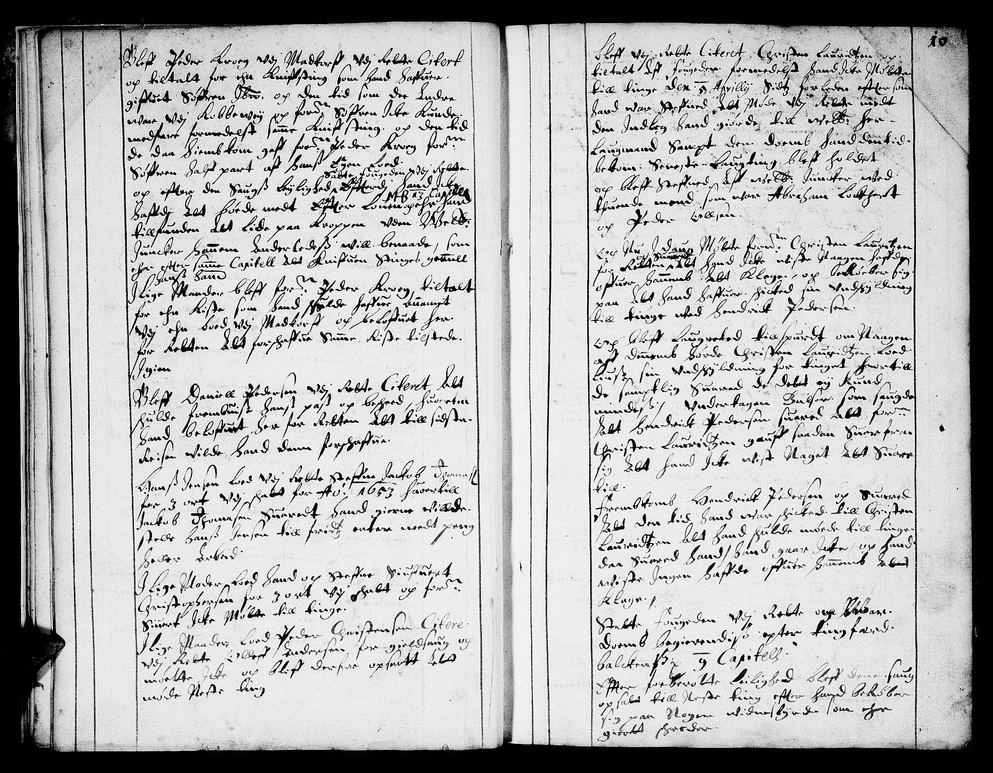 Finnmark sorenskriveri, AV/SATØ-S-0053/F/Fa/L0009: Justisprotokoller, 1654-1663, p. 9b-10a