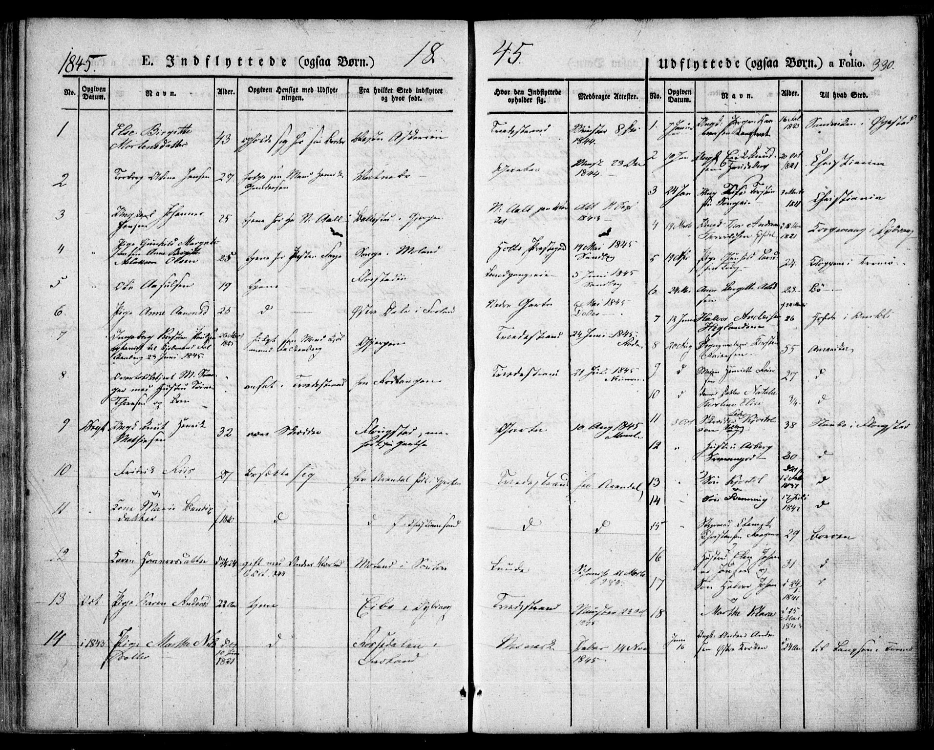 Holt sokneprestkontor, AV/SAK-1111-0021/F/Fa/L0007: Parish register (official) no. A 7, 1836-1848, p. 330