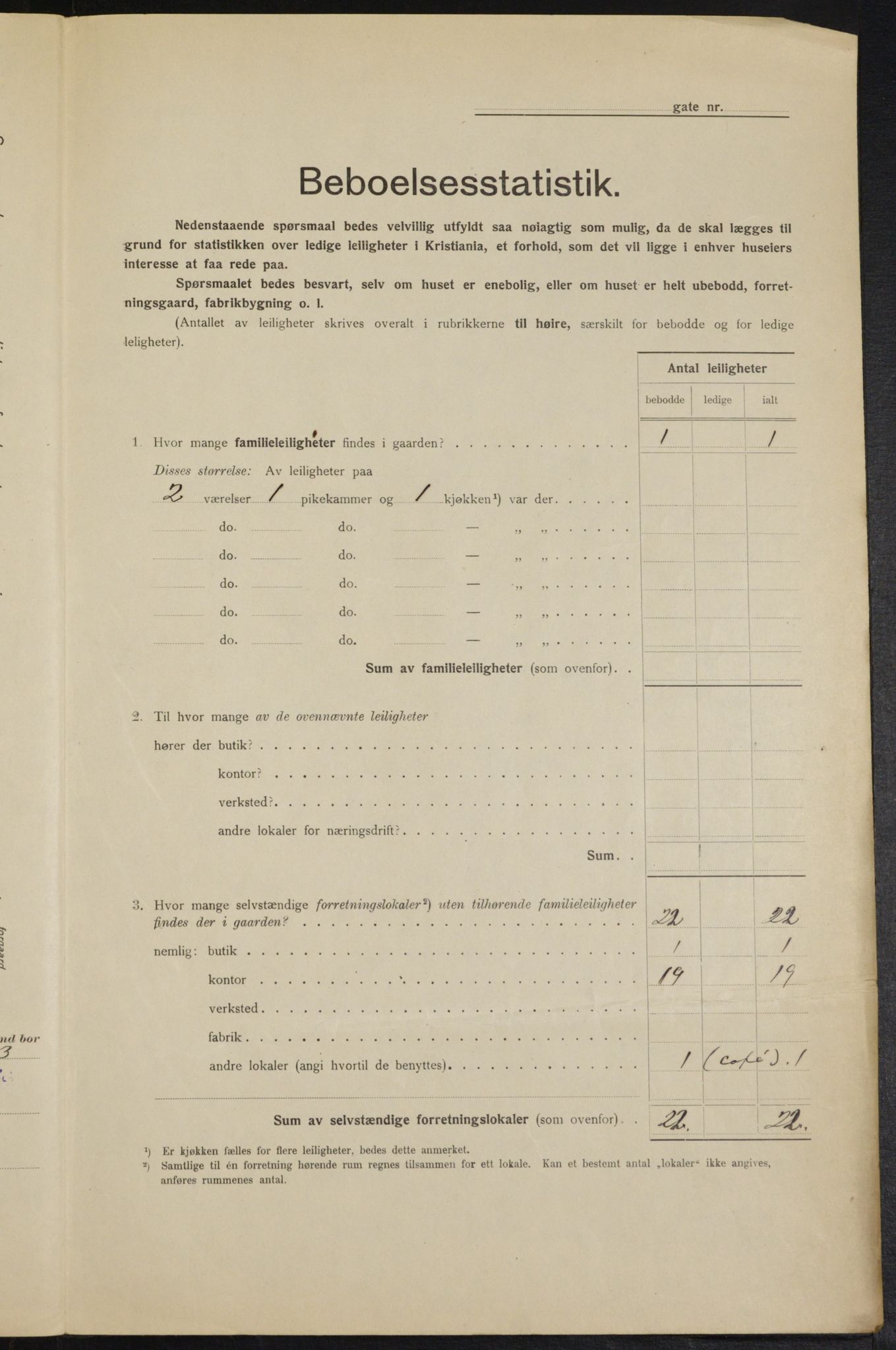 OBA, Municipal Census 1915 for Kristiania, 1915, p. 57062