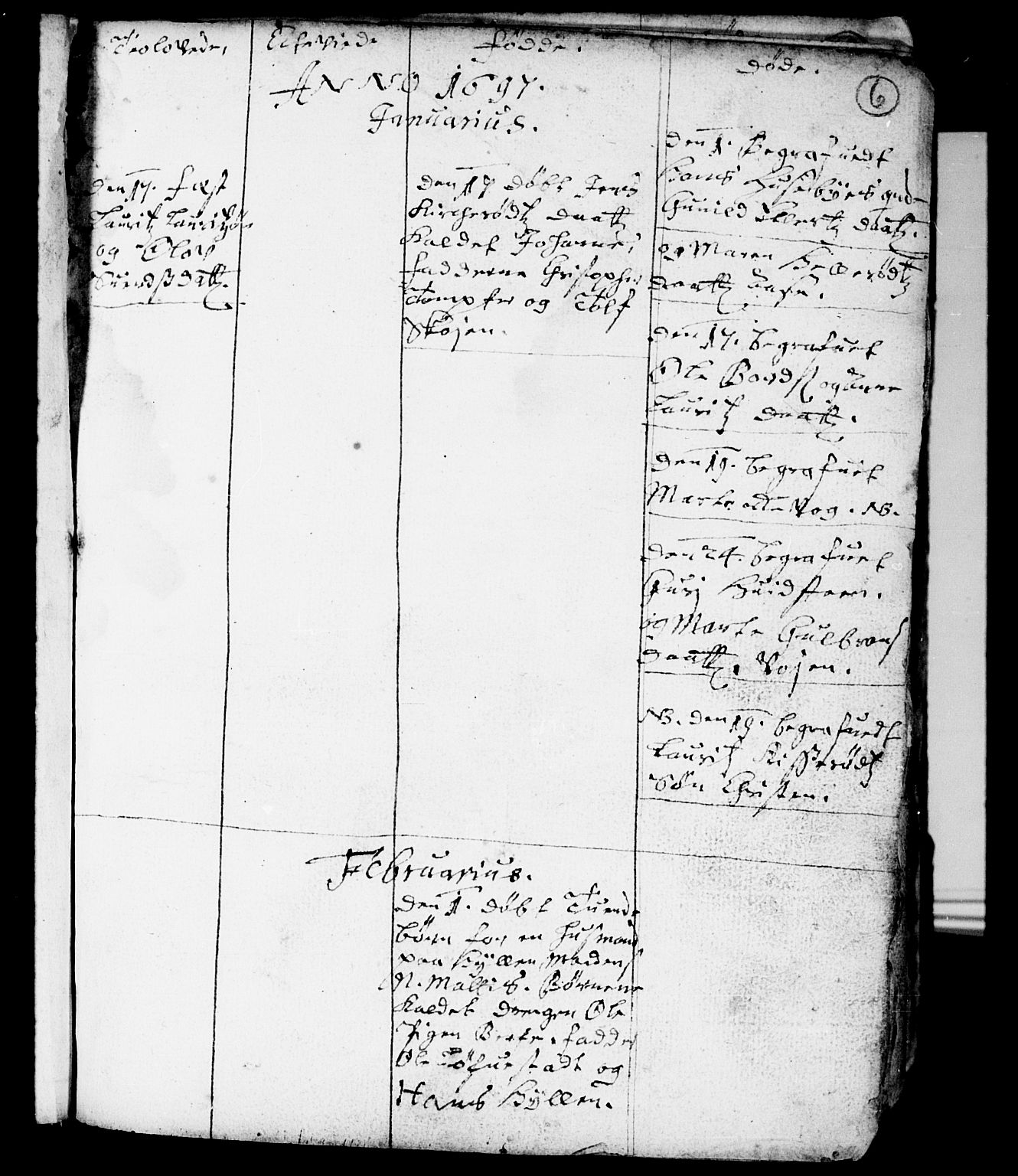 Spydeberg prestekontor Kirkebøker, AV/SAO-A-10924/F/Fa/L0001: Parish register (official) no. I 1, 1696-1738, p. 6