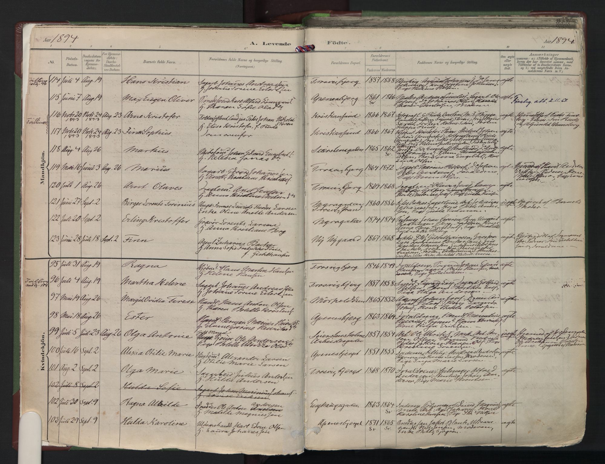 Fredrikstad domkirkes prestekontor Kirkebøker, AV/SAO-A-10906/F/Fa/L0006: Parish register (official) no. 6, 1894-1914, p. 2