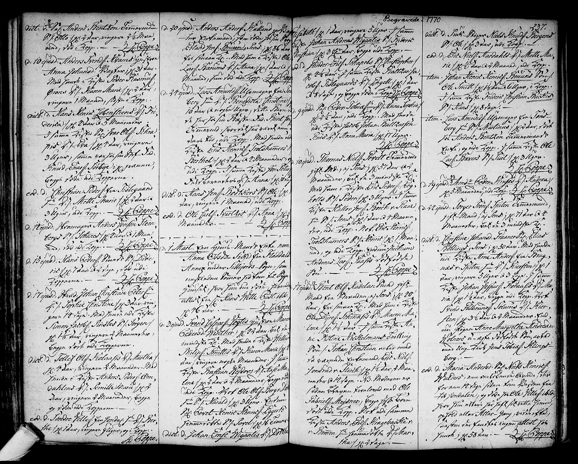 Kongsberg kirkebøker, SAKO/A-22/F/Fa/L0005: Parish register (official) no. I 5, 1769-1782, p. 237