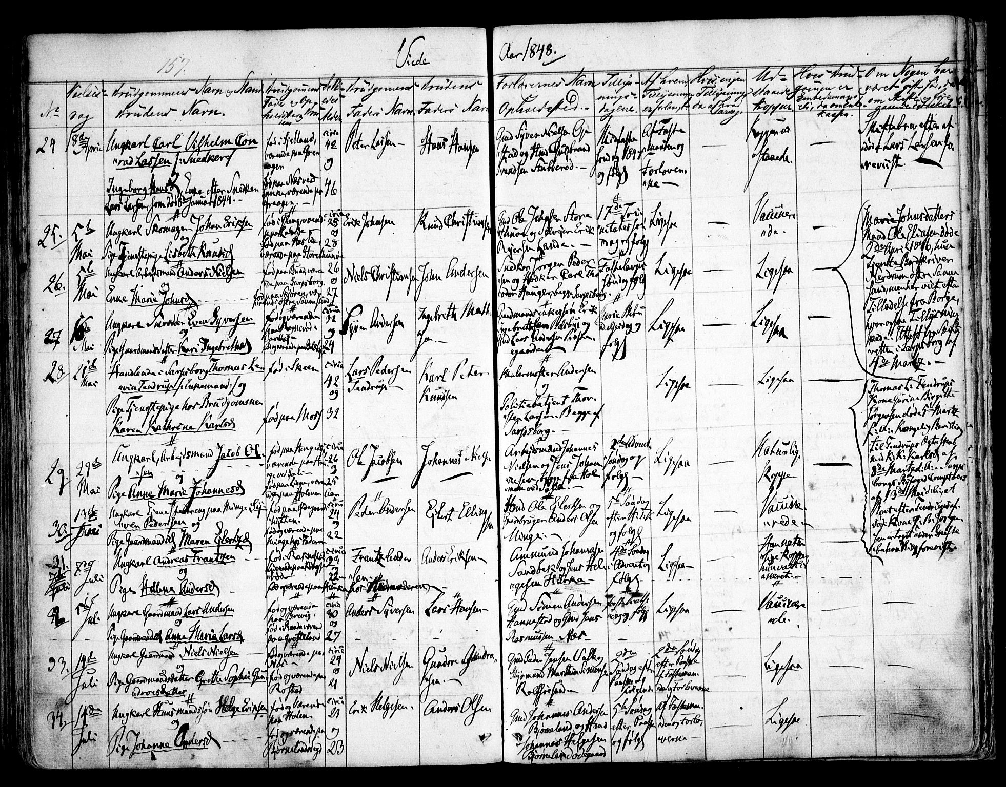 Tune prestekontor Kirkebøker, AV/SAO-A-2007/F/Fa/L0010a: Parish register (official) no. 10A, 1847-1852, p. 157