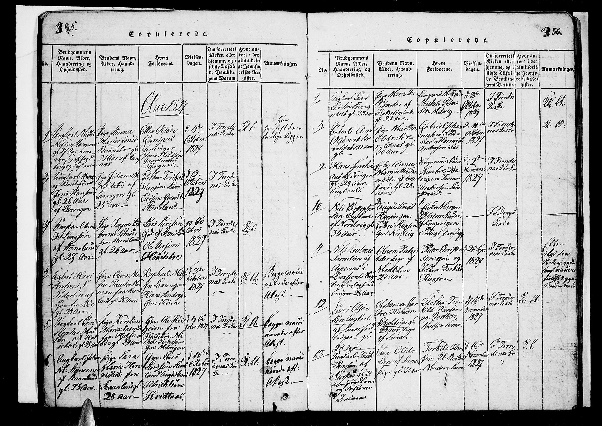 Trondenes sokneprestkontor, SATØ/S-1319/H/Hb/L0003klokker: Parish register (copy) no. 3, 1820-1834, p. 385-386