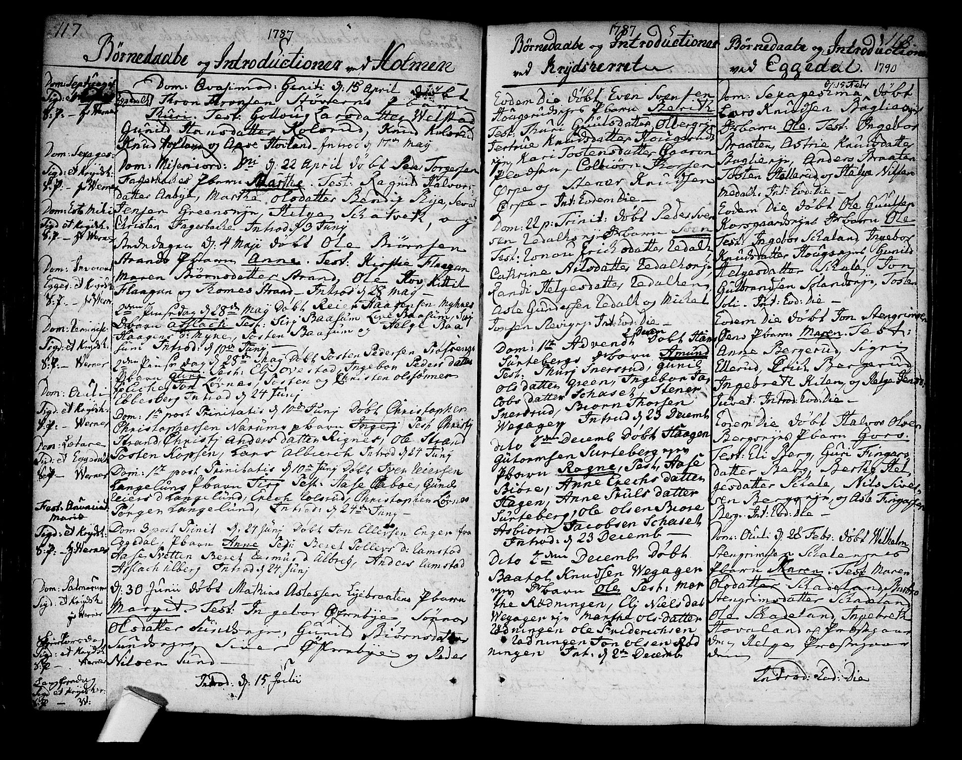 Sigdal kirkebøker, AV/SAKO-A-245/F/Fa/L0002: Parish register (official) no. I 2, 1778-1792, p. 117-118