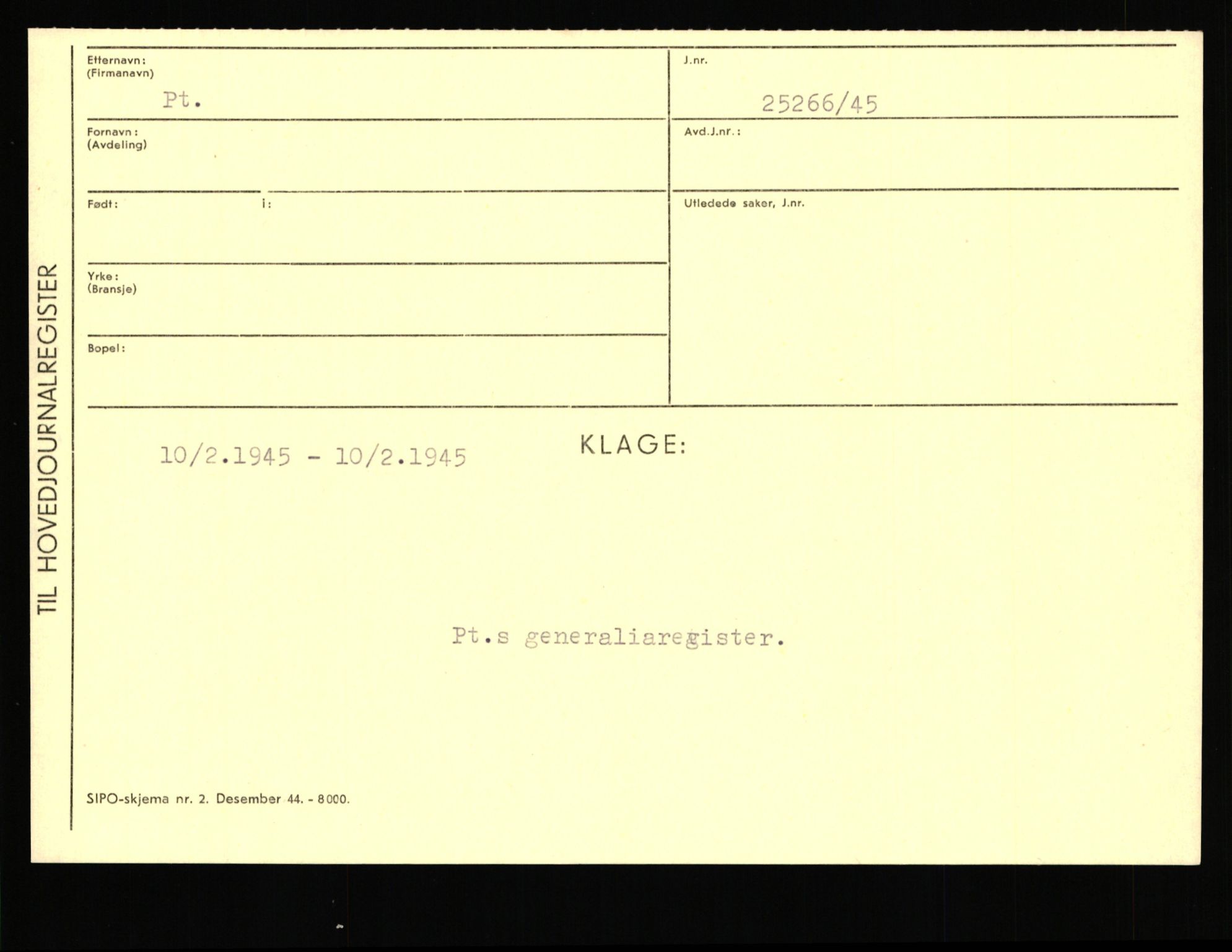 Statspolitiet - Hovedkontoret / Osloavdelingen, AV/RA-S-1329/C/Ca/L0012: Oanæs - Quistgaard	, 1943-1945, p. 4938