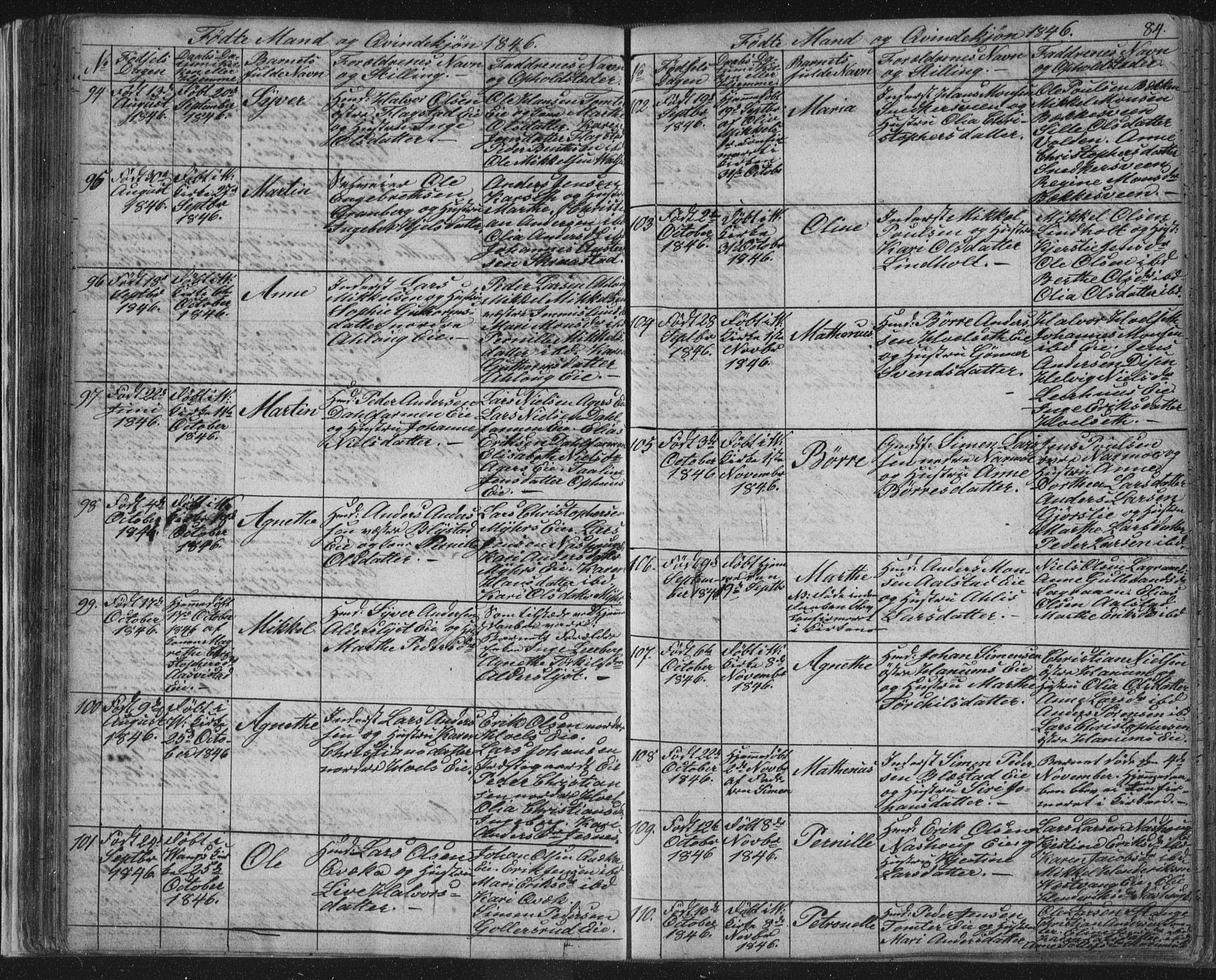 Vang prestekontor, Hedmark, AV/SAH-PREST-008/H/Ha/Hab/L0008: Parish register (copy) no. 8, 1832-1854, p. 84