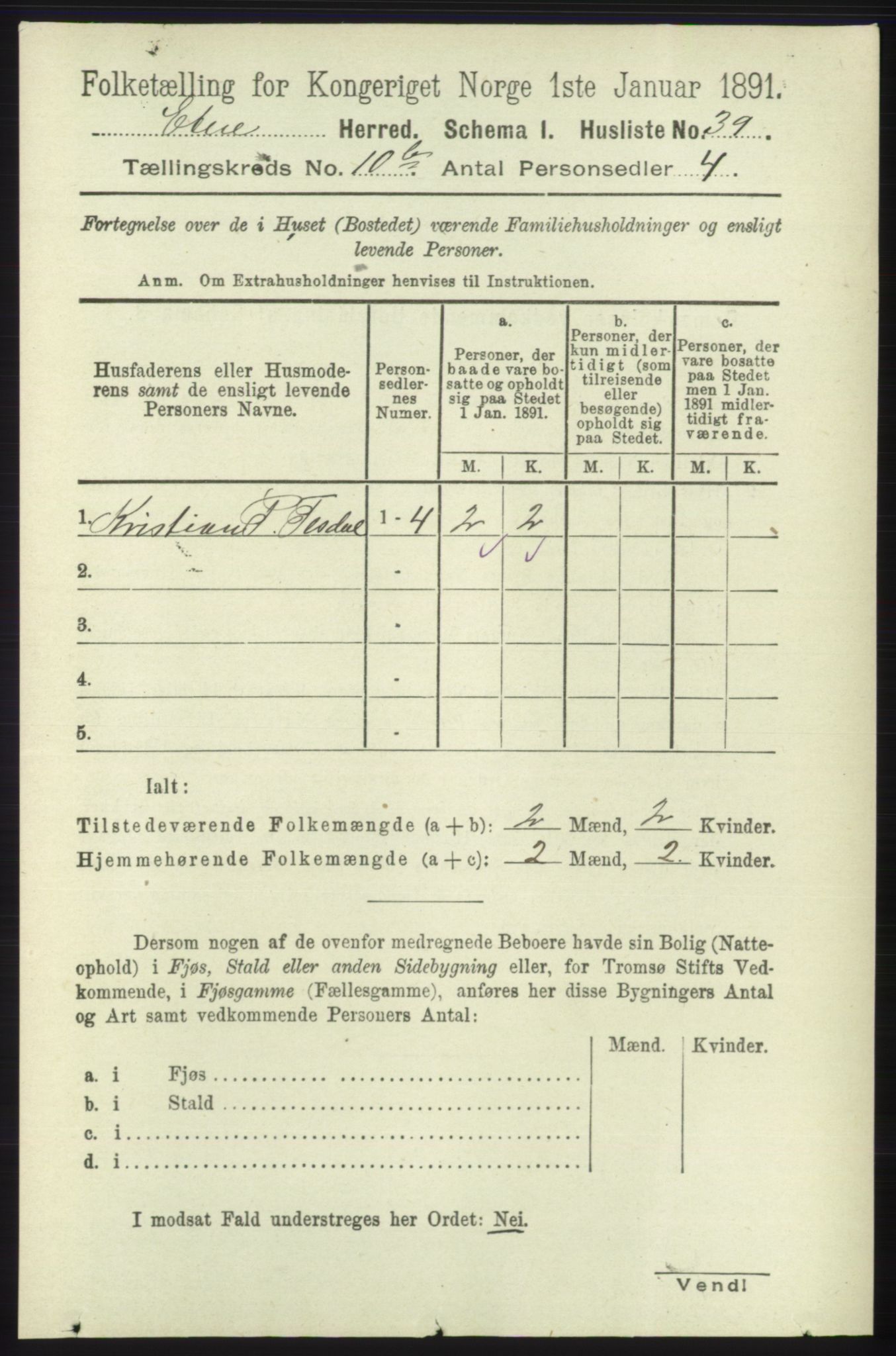 RA, 1891 census for 1211 Etne, 1891, p. 1991