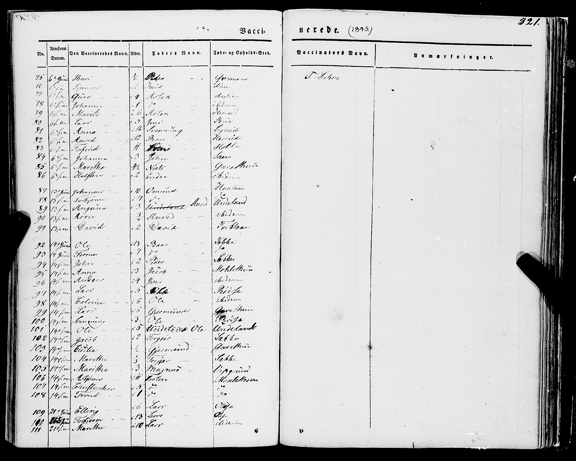 Ulvik sokneprestembete, AV/SAB-A-78801/H/Haa: Parish register (official) no. A 12, 1839-1853, p. 321