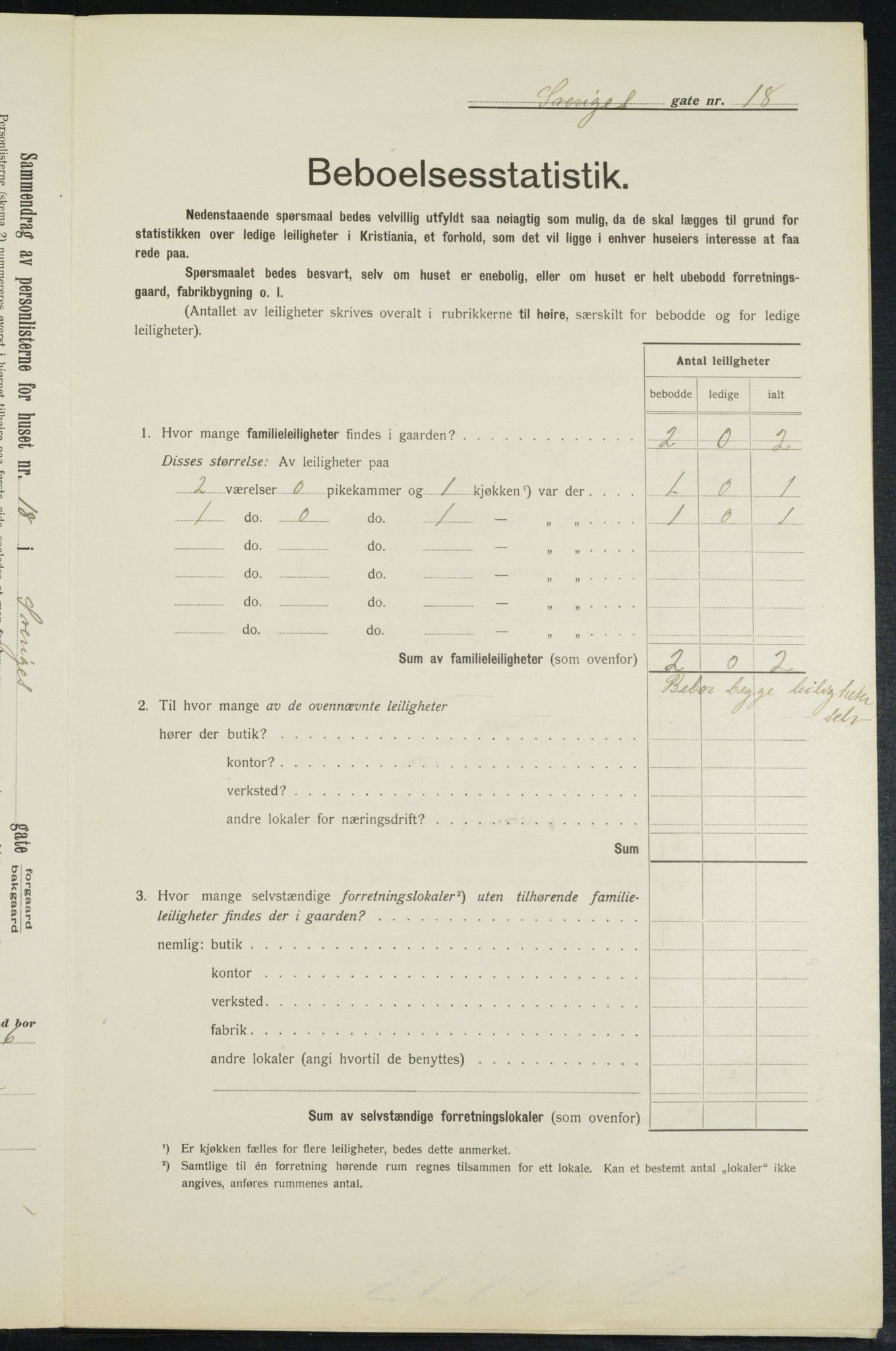 OBA, Municipal Census 1913 for Kristiania, 1913, p. 105991