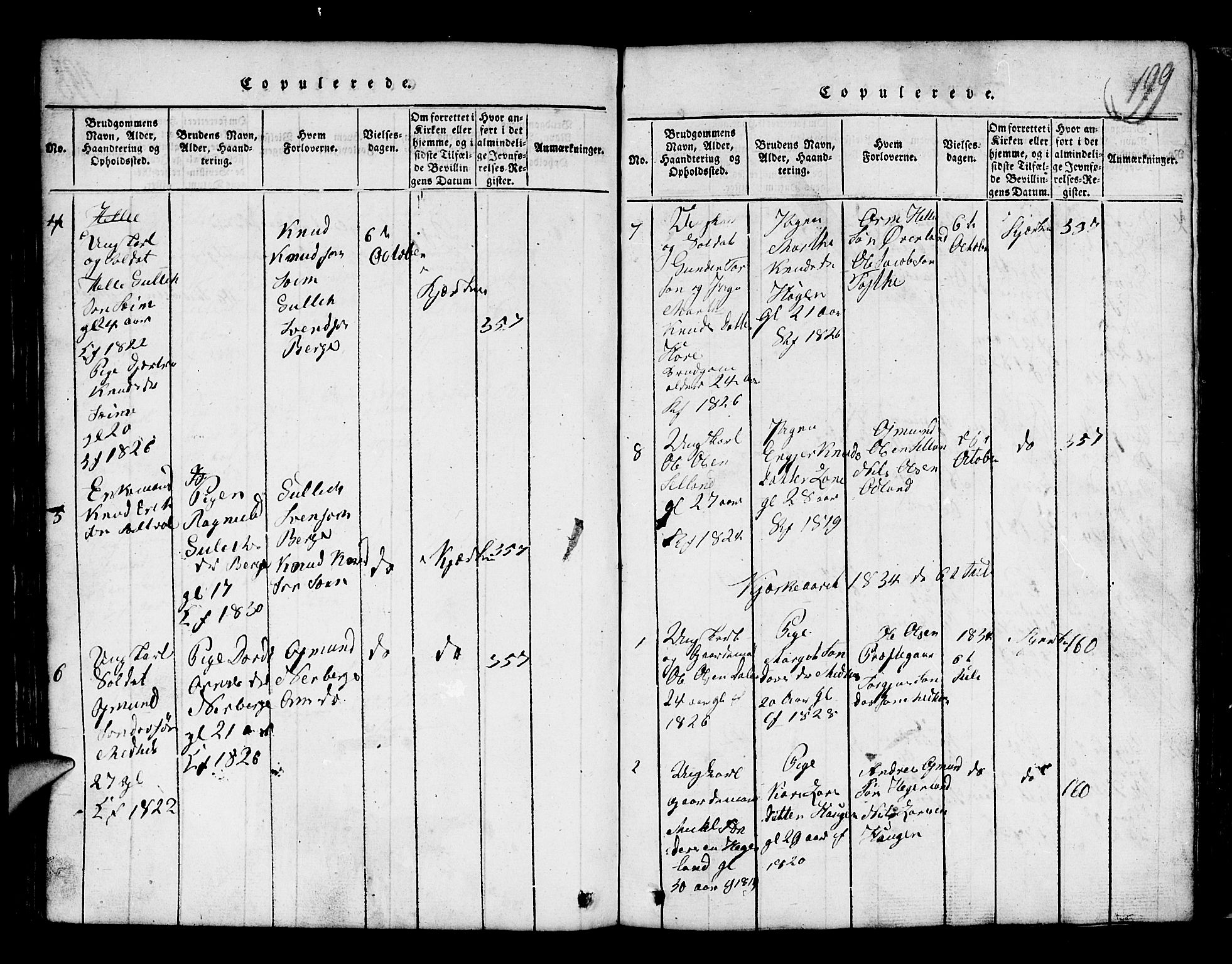 Røldal sokneprestembete, AV/SAB-A-100247: Parish register (copy) no. A 1, 1817-1860, p. 199