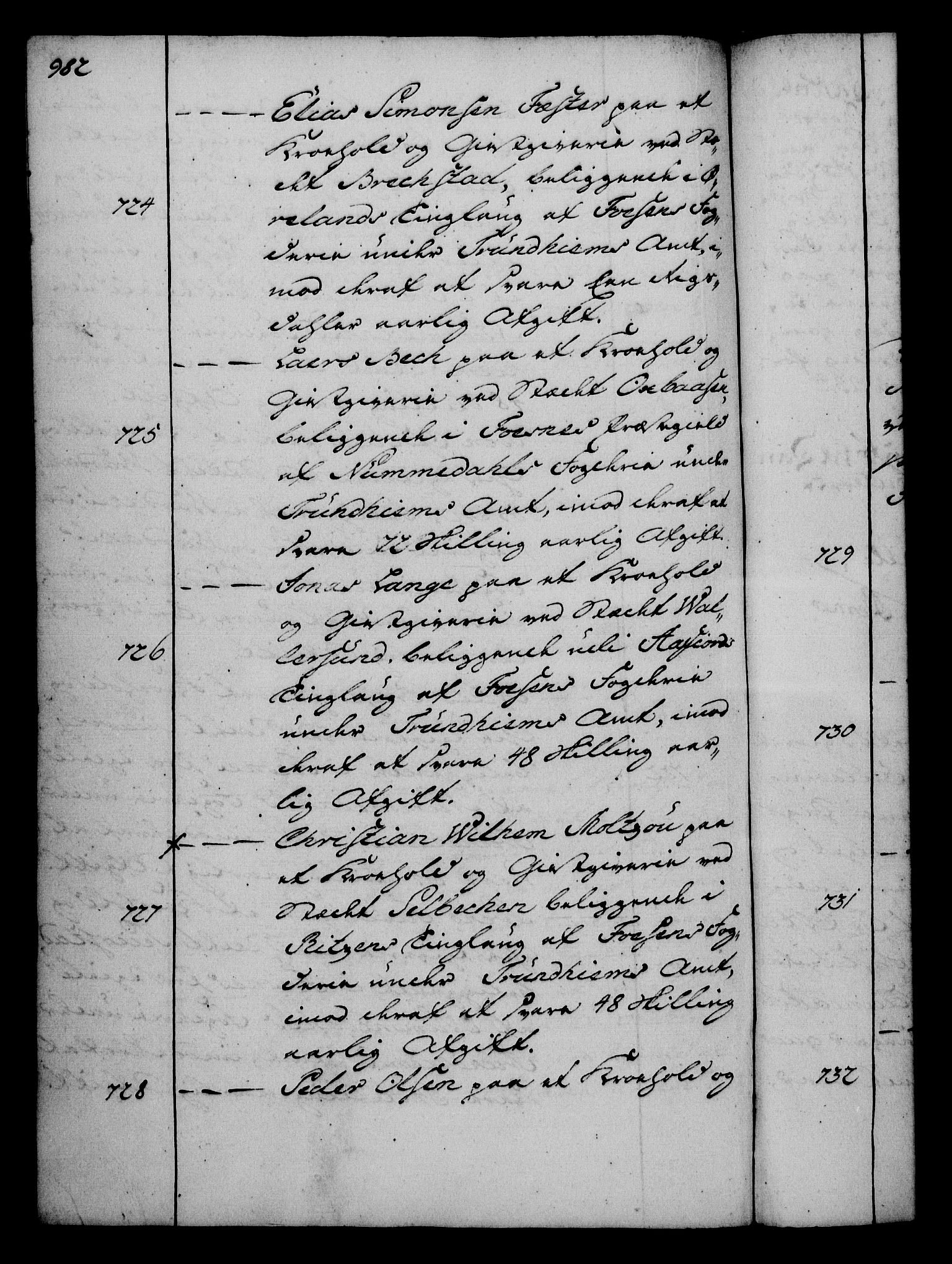 Rentekammeret, Kammerkanselliet, AV/RA-EA-3111/G/Gg/Gga/L0006: Norsk ekspedisjonsprotokoll med register (merket RK 53.6), 1749-1759, p. 982