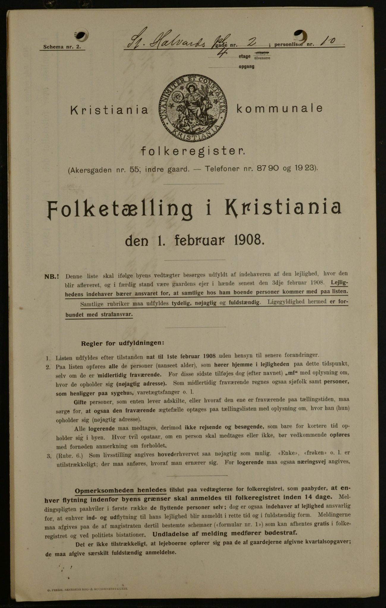 OBA, Municipal Census 1908 for Kristiania, 1908, p. 79240