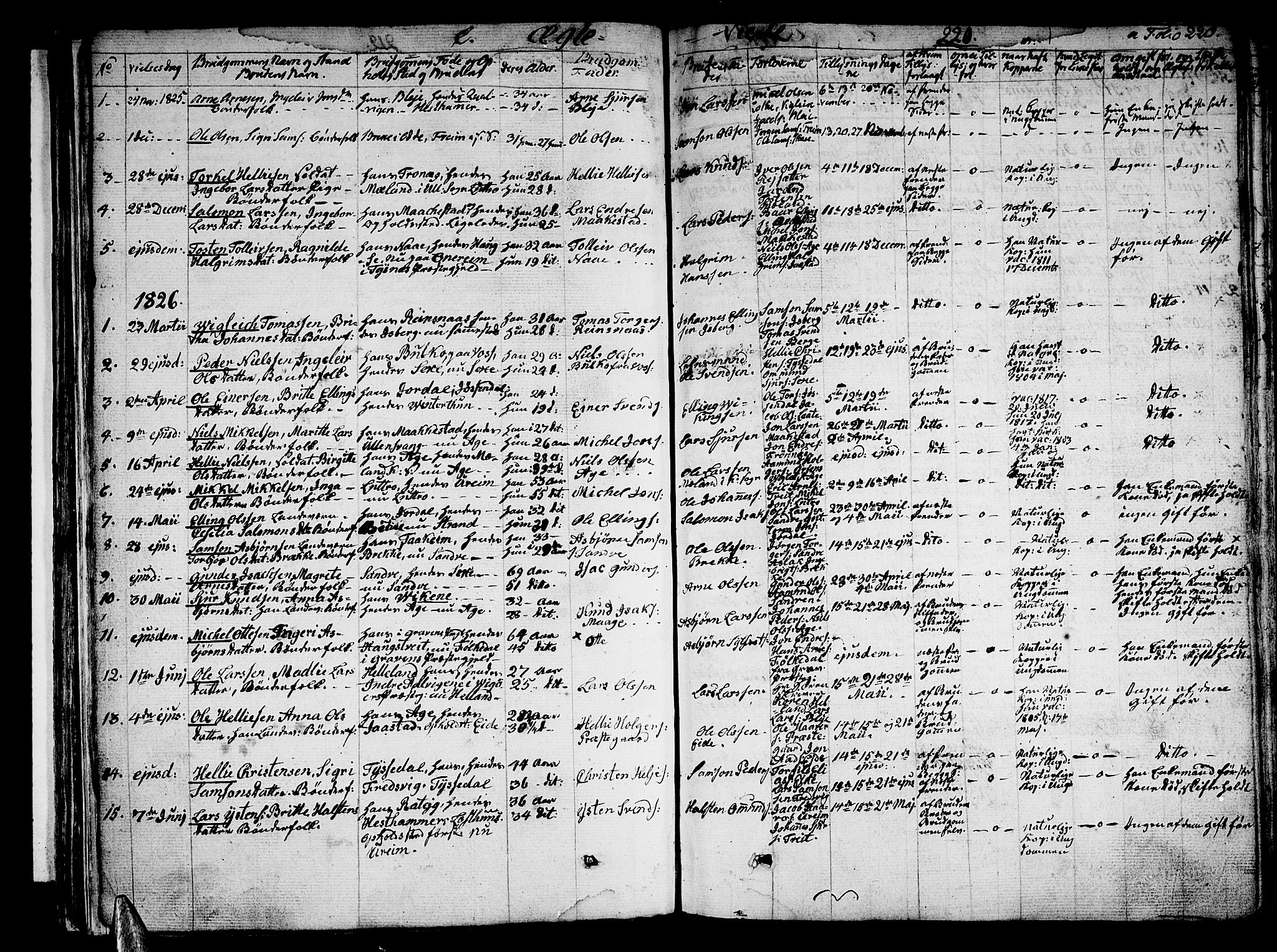 Ullensvang sokneprestembete, SAB/A-78701/H/Haa: Parish register (official) no. A 10, 1825-1853, p. 220