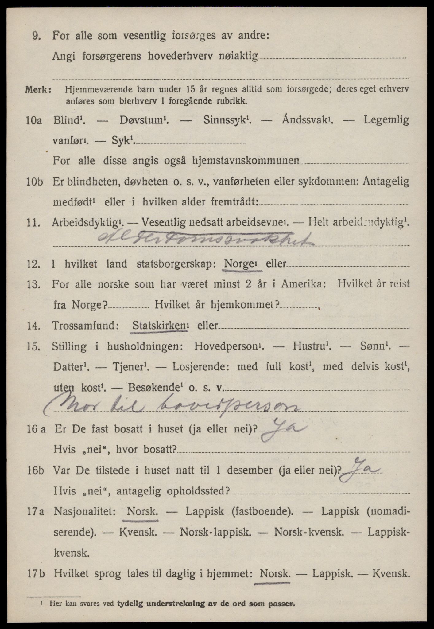 SAT, 1920 census for Meldal, 1920, p. 8870